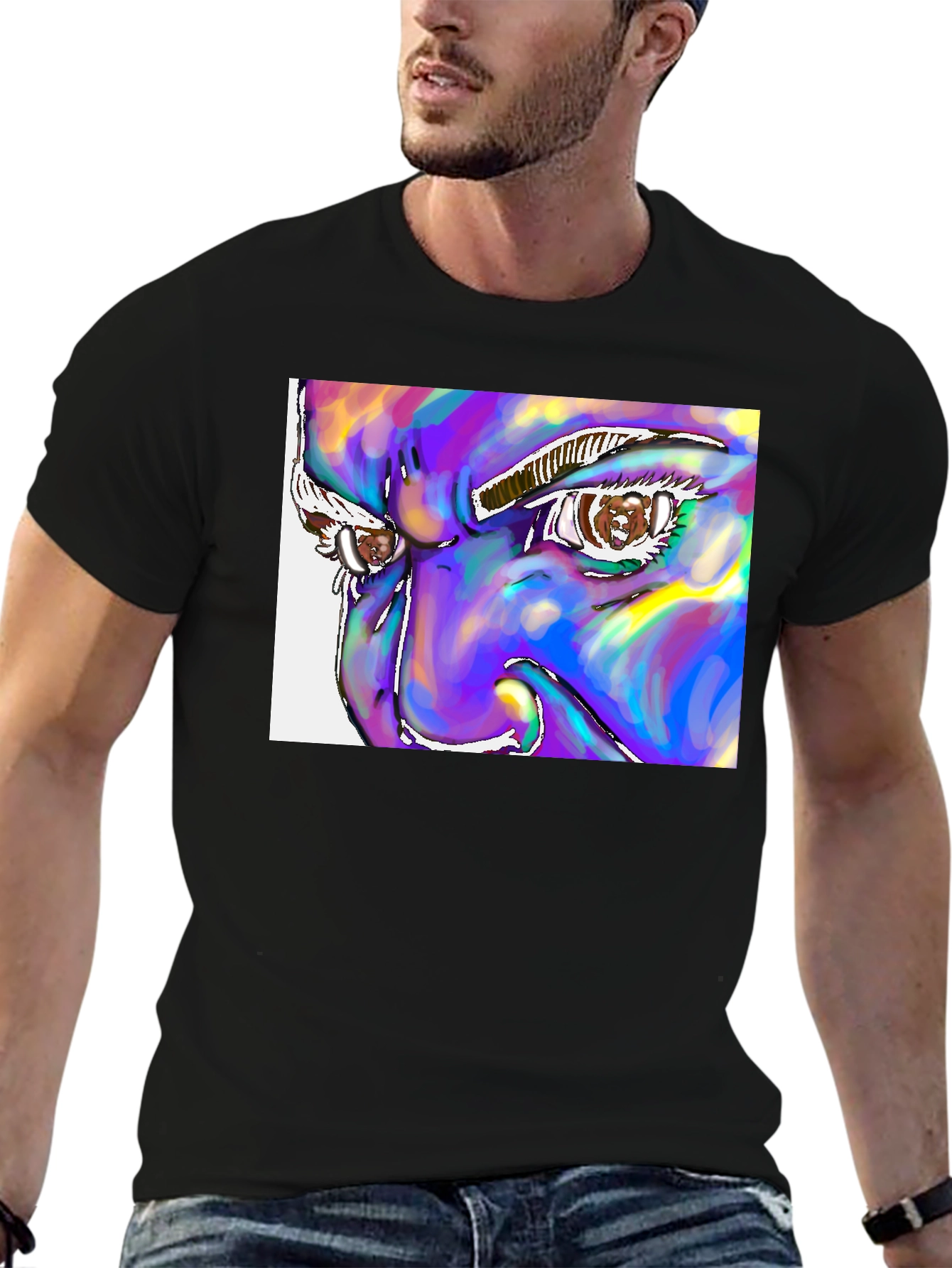 Abstract Eye Graphic Tee - Unique Art Design