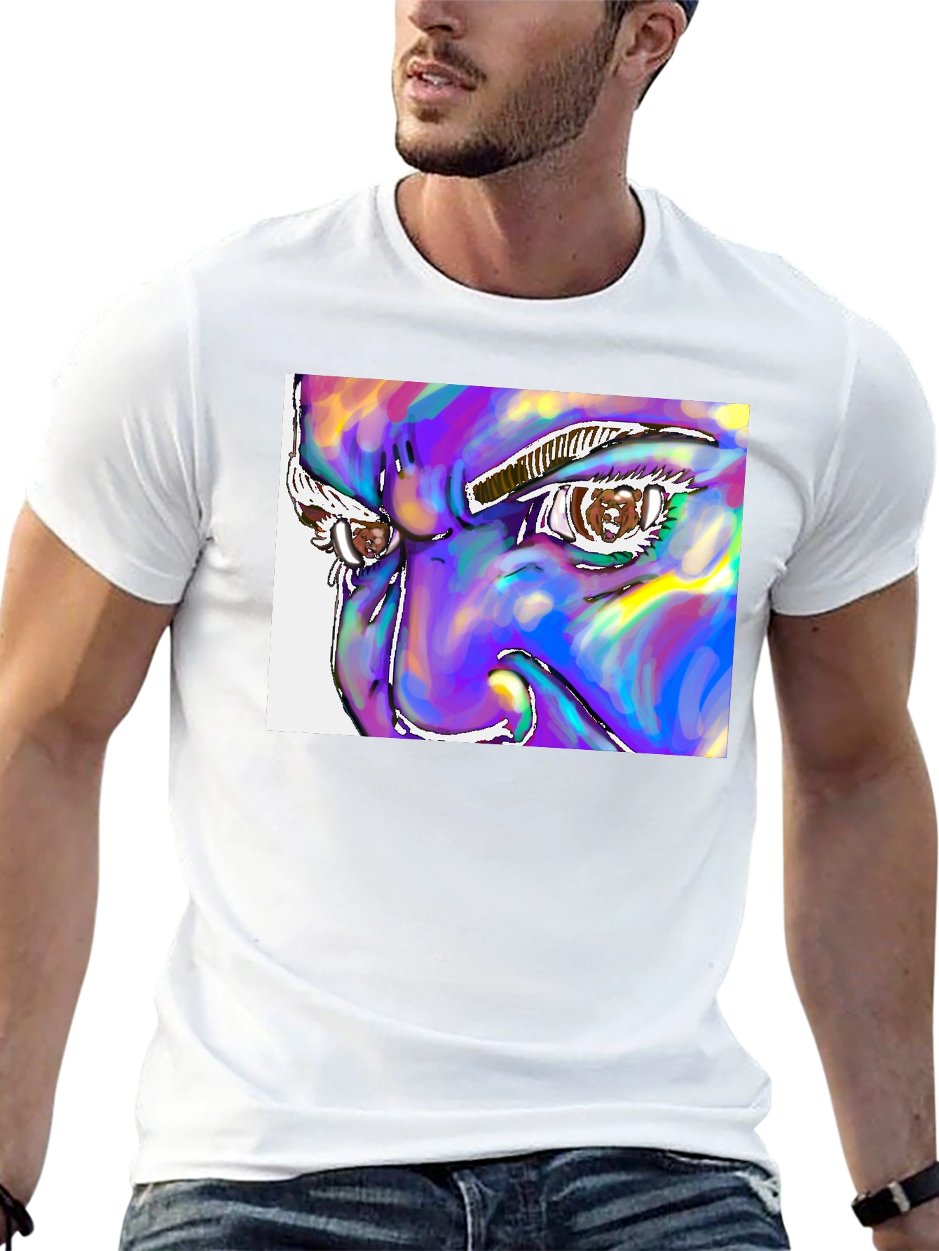 Abstract Eye Graphic Tee - Unique Art Design