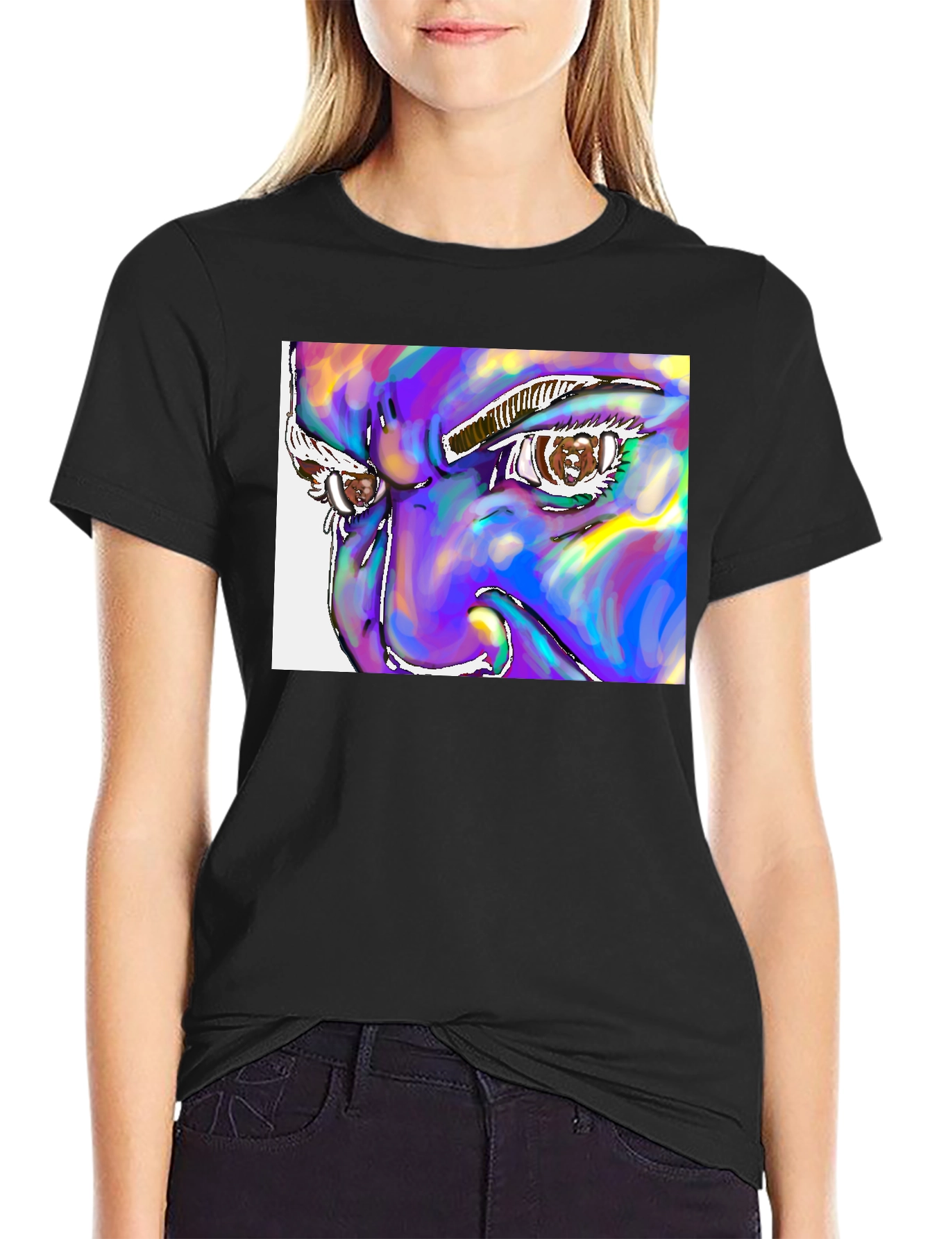 Abstract Eye Graphic Tee - Unique Art Design
