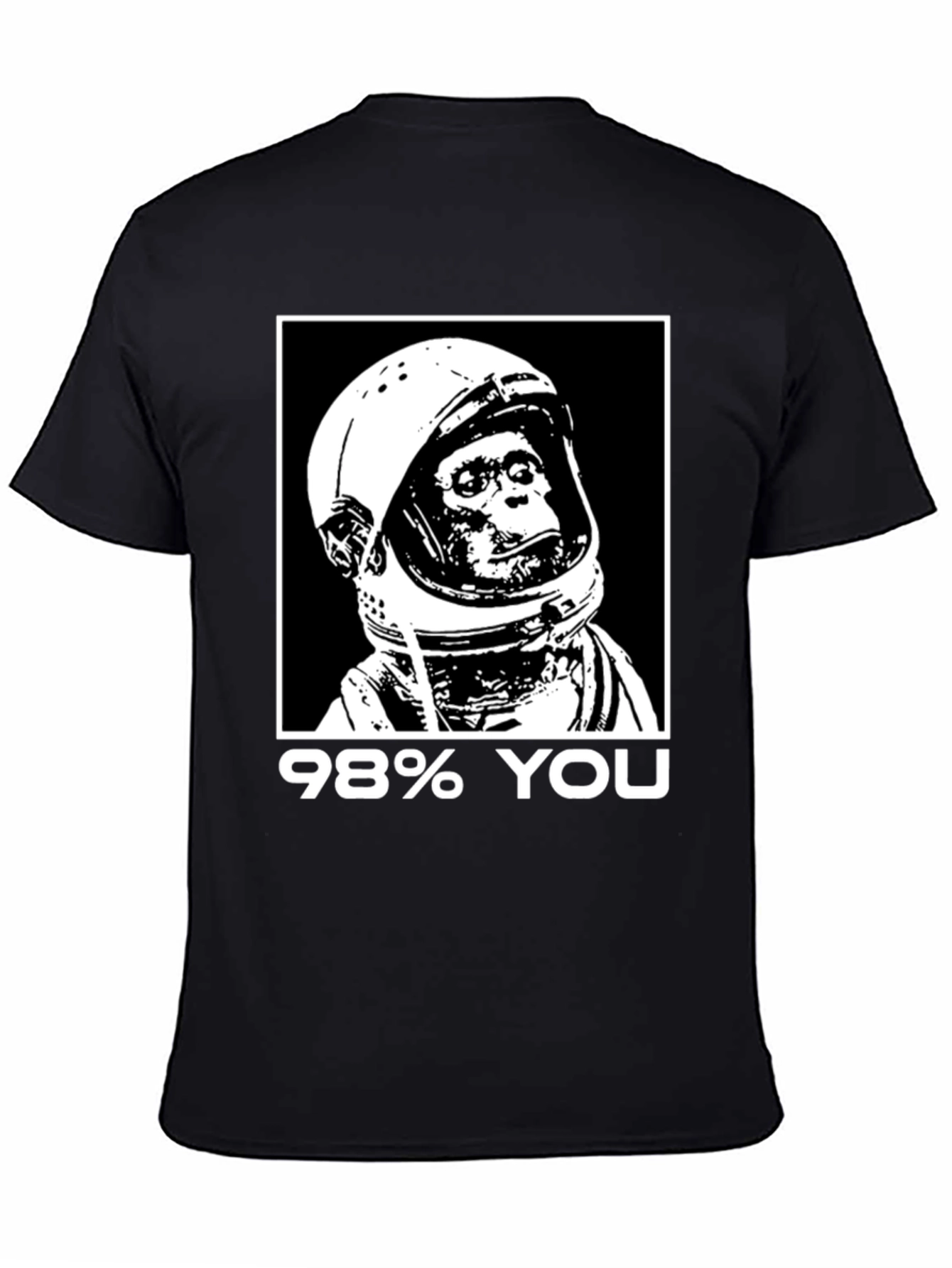 98% You Chimp Astronaut Black Graphic T-Shirt