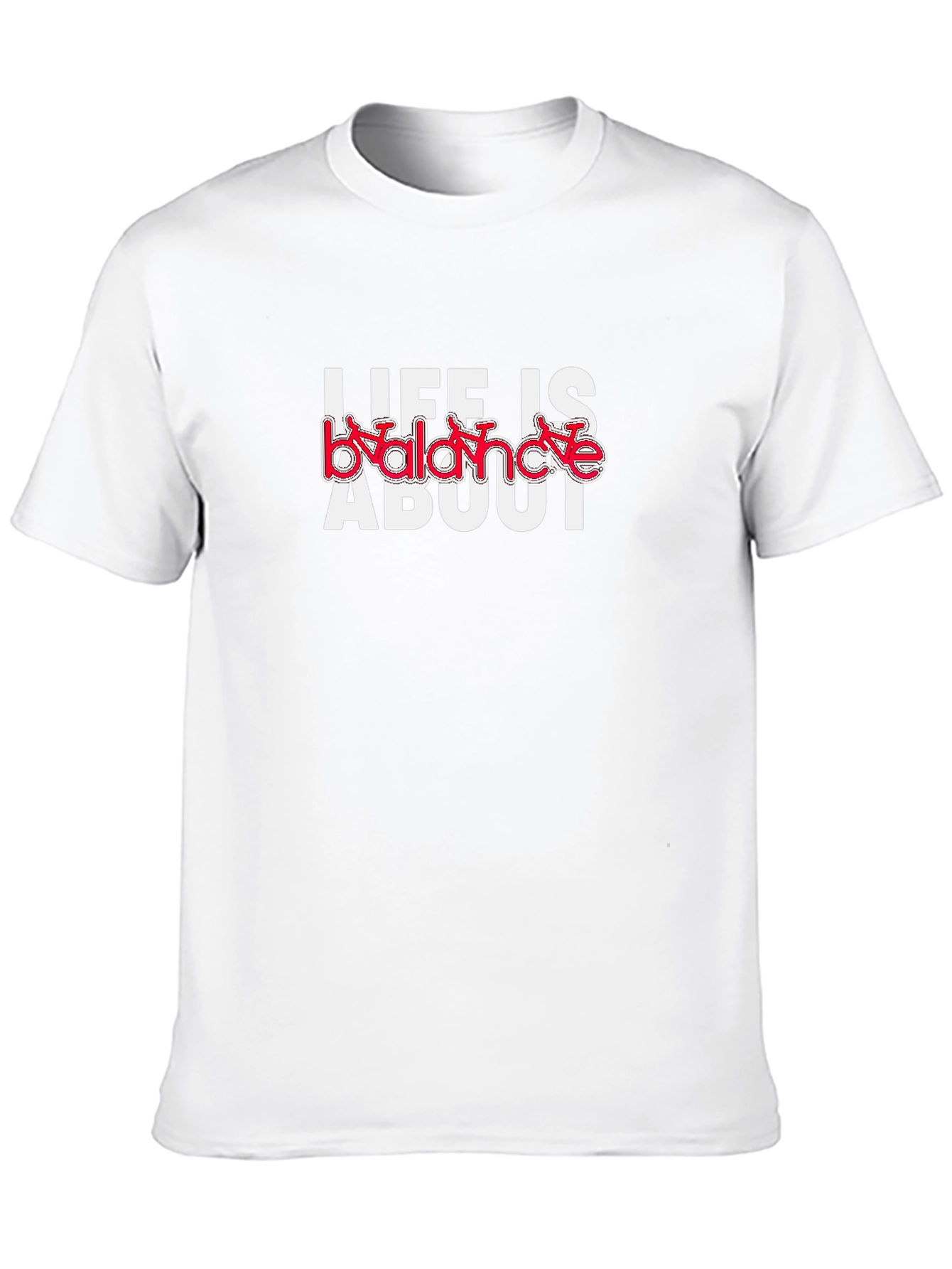 Life is About Balance Graphic Tee - Black Cotton