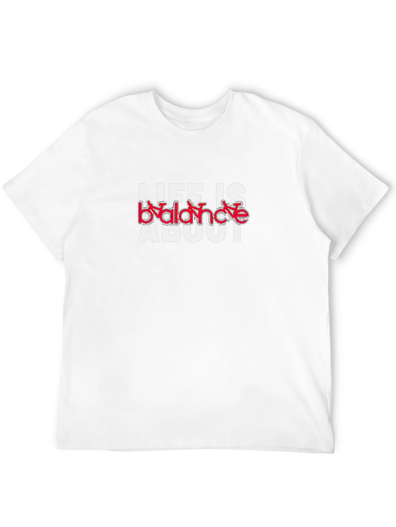 Life is About Balance Graphic Tee - Black Cotton