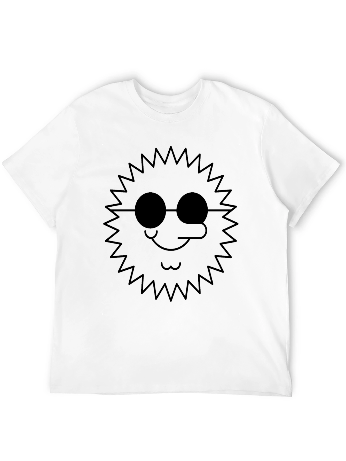 Cool Sun Graphic Tee - Black Cotton T-Shirt