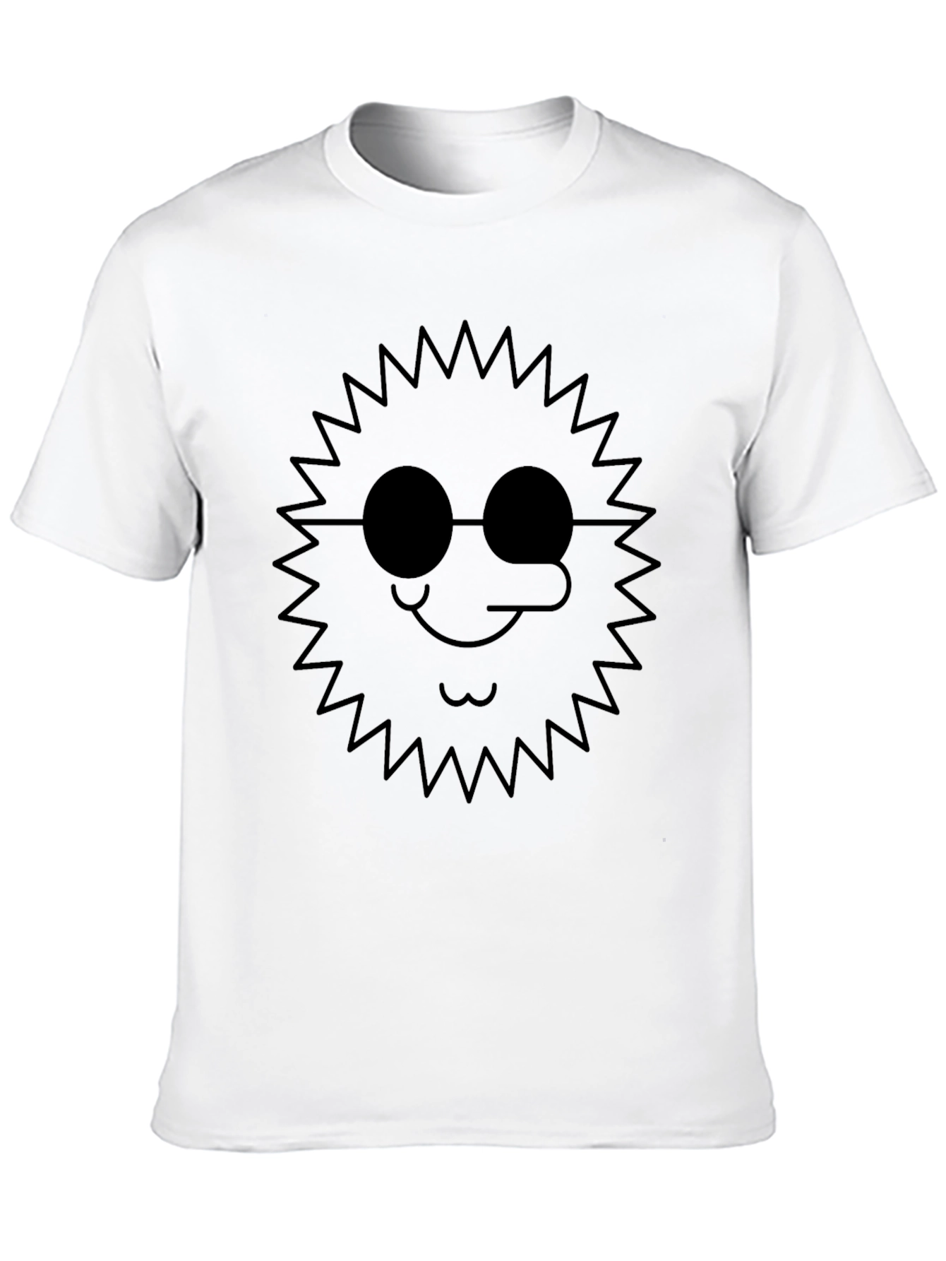 Cool Sun Graphic Tee - Black Cotton T-Shirt