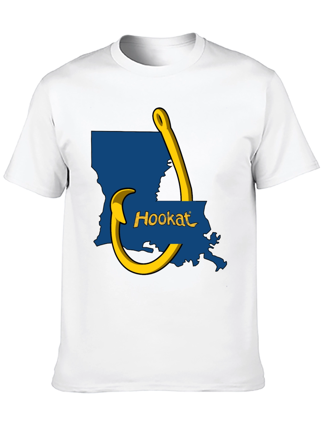 Hookat Louisiana Graphic Tee - Black Cotton T-Shirt