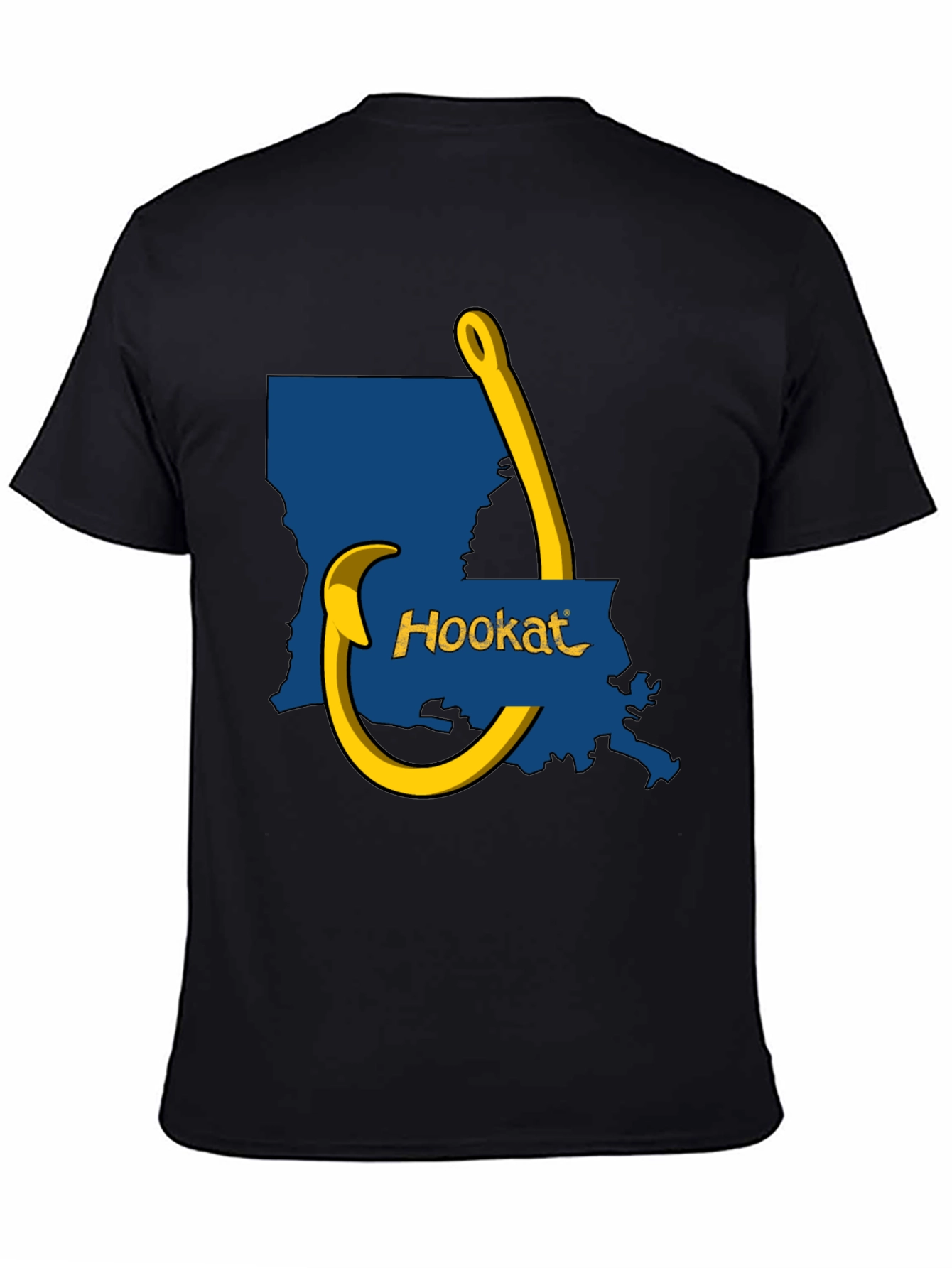 Hookat Louisiana Graphic Tee - Black Cotton T-Shirt