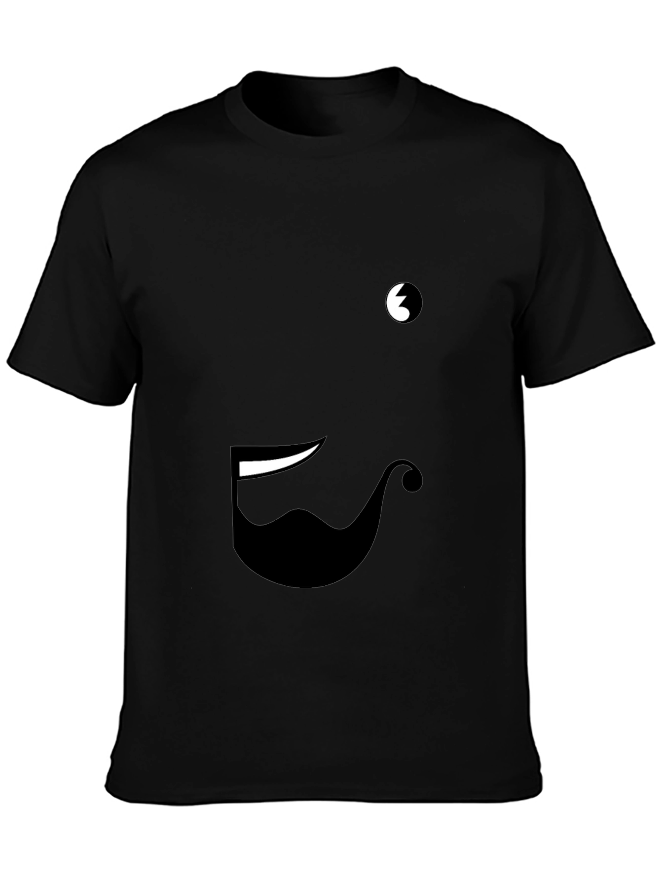 Funny Face Graphic Tee - Black Cotton Blend