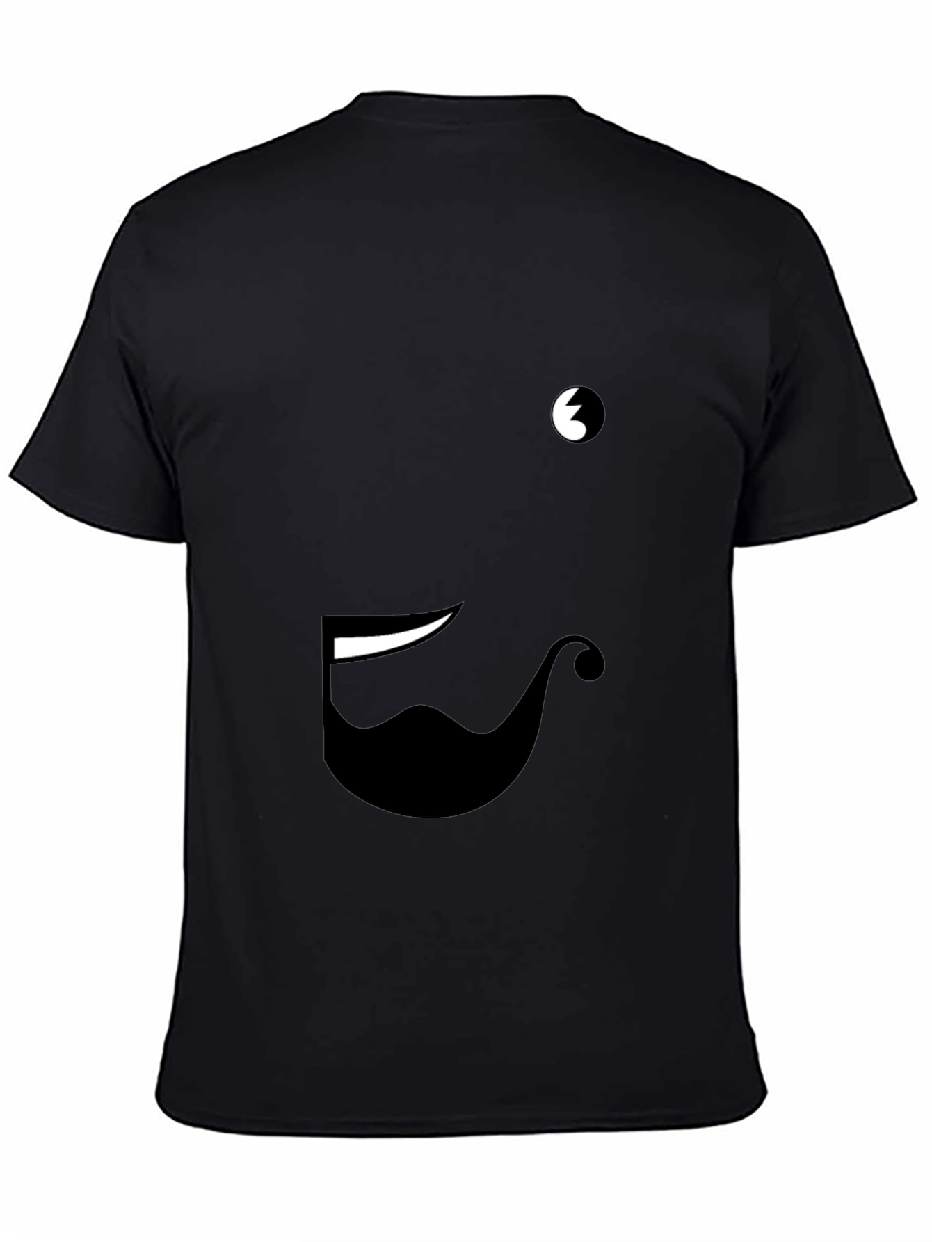 Funny Face Graphic Tee - Black Cotton Blend