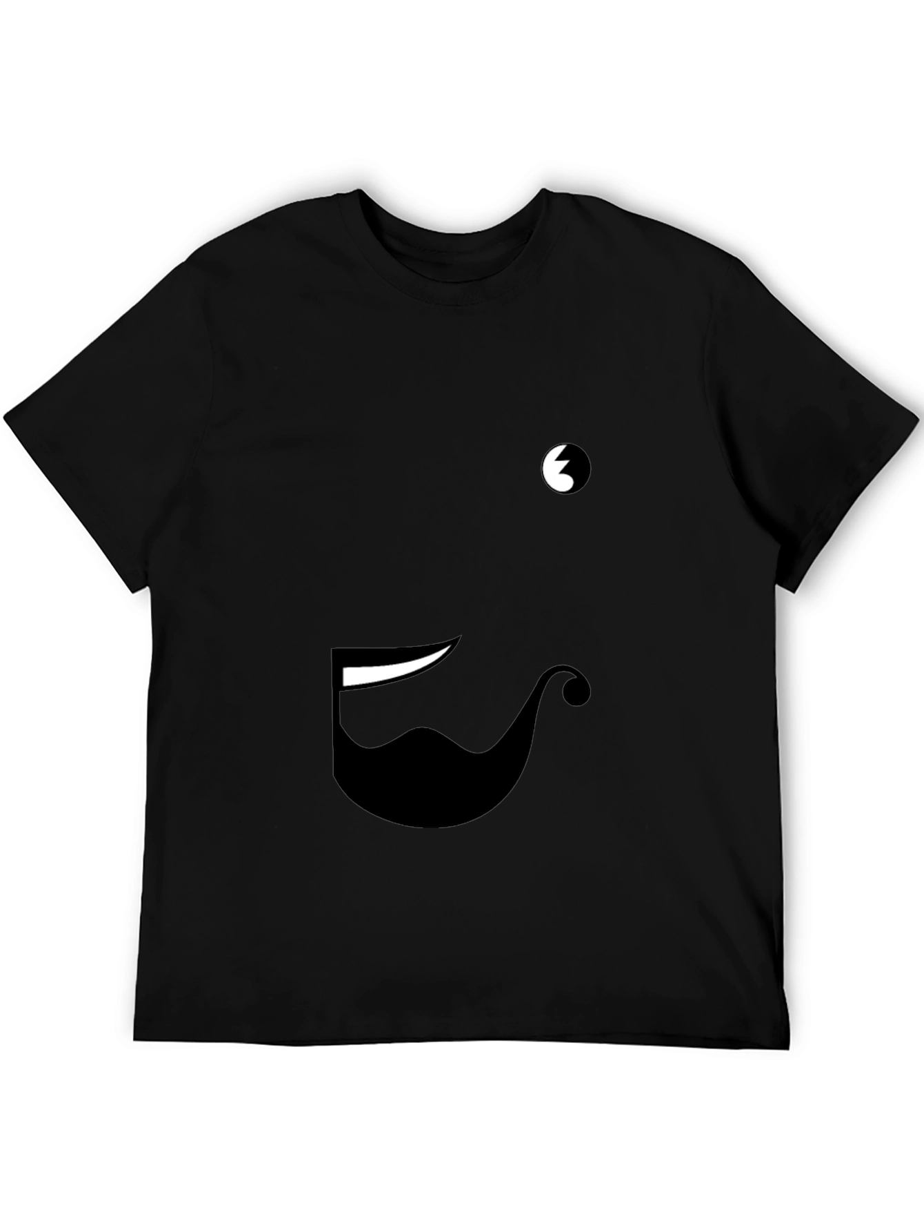 Funny Face Graphic Tee - Black Cotton Blend