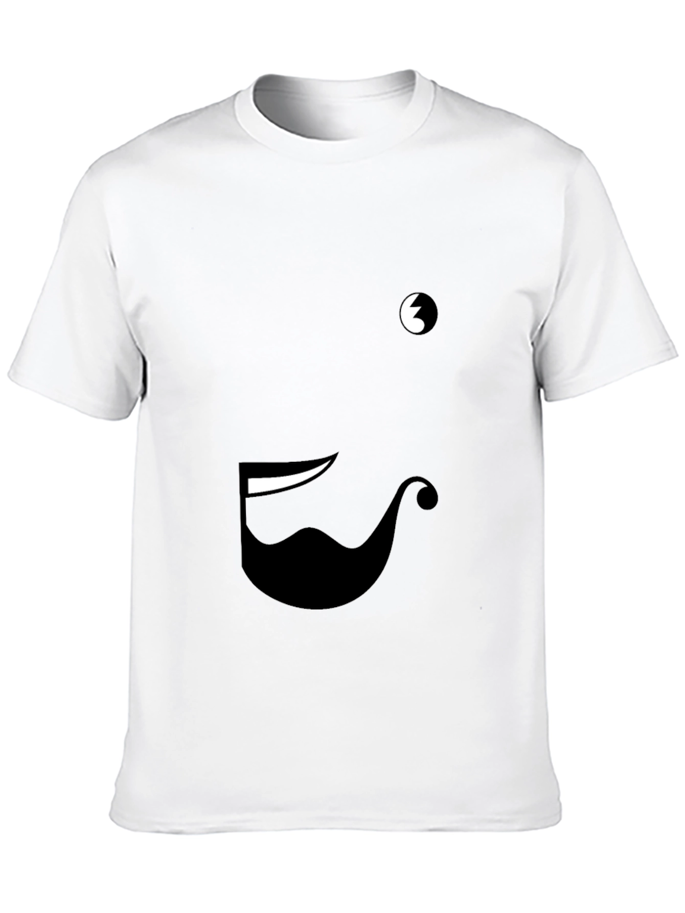 Funny Face Graphic Tee - Black Cotton Blend