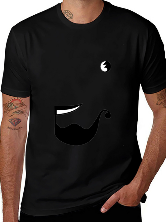 Funny Face Graphic Tee - Black Cotton Blend