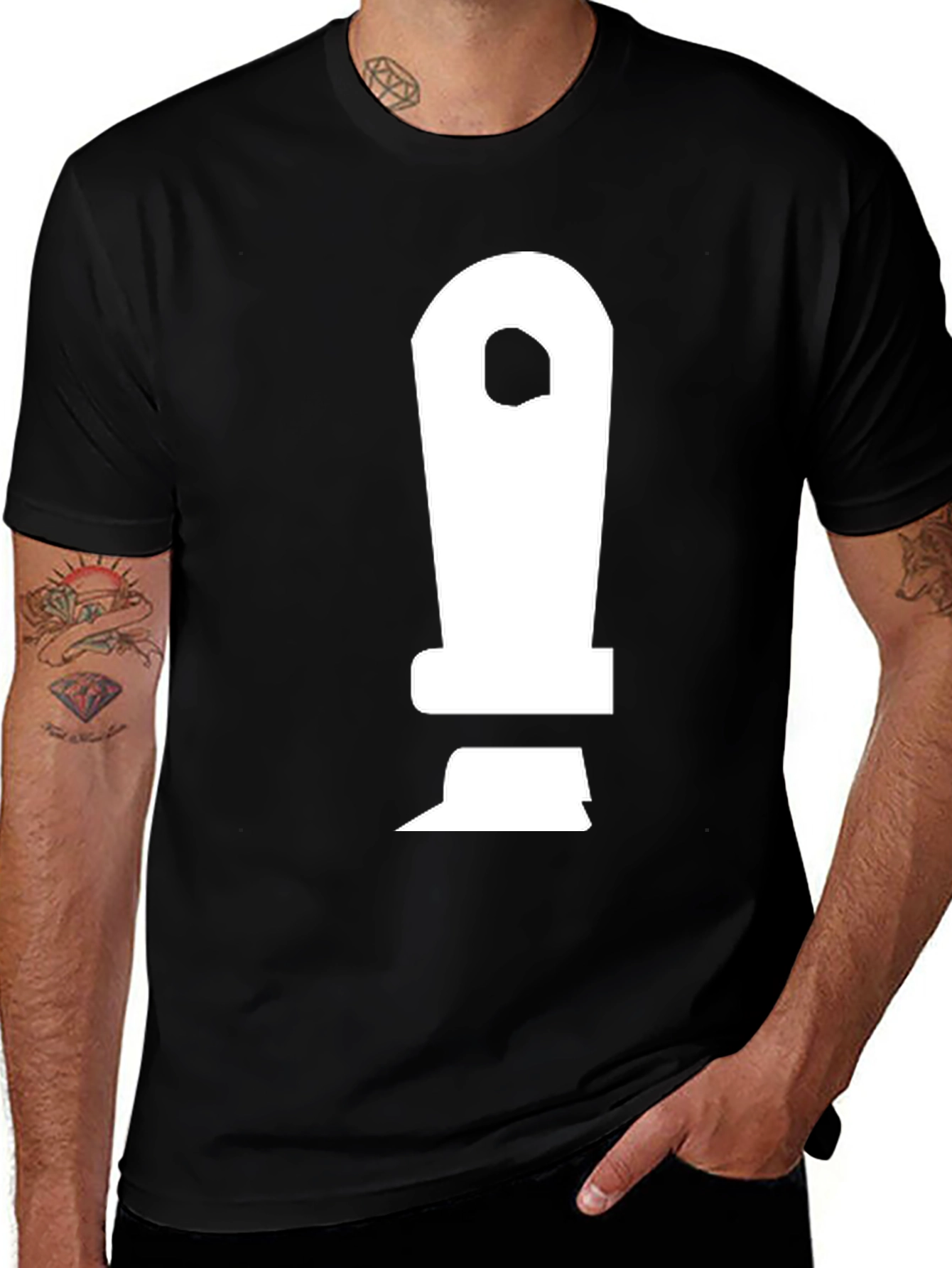 Minimalist Spatula Graphic Tee - Black