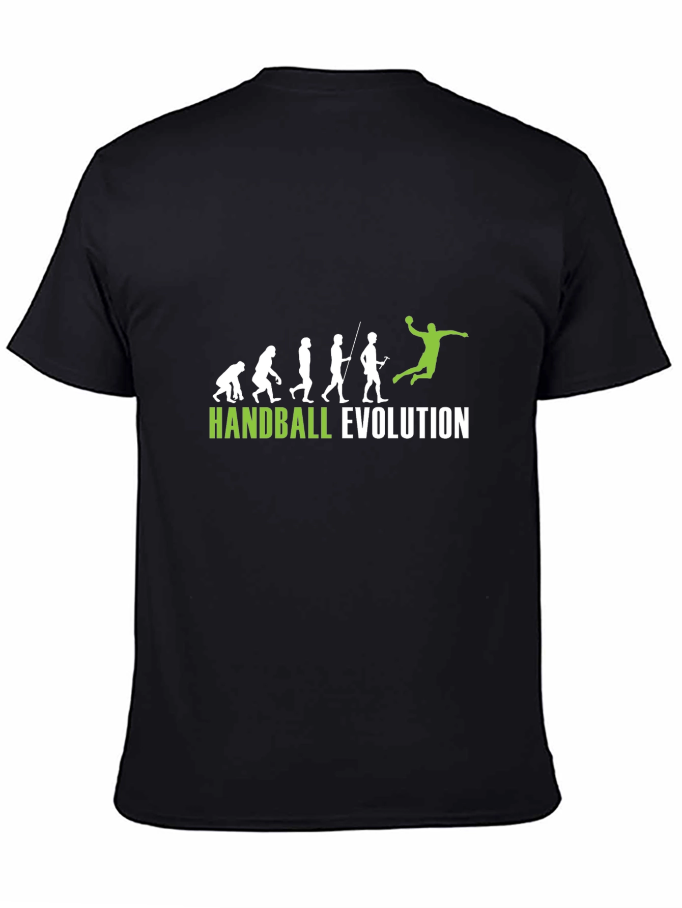 Handball Evolution Graphic Tee - Black Cotton T-Shirt