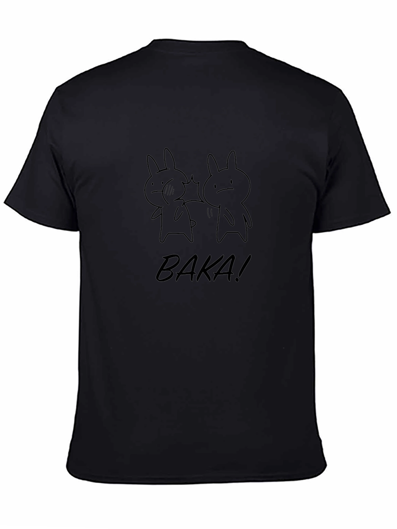 Baka! Anime Inspired Black Graphic Tee