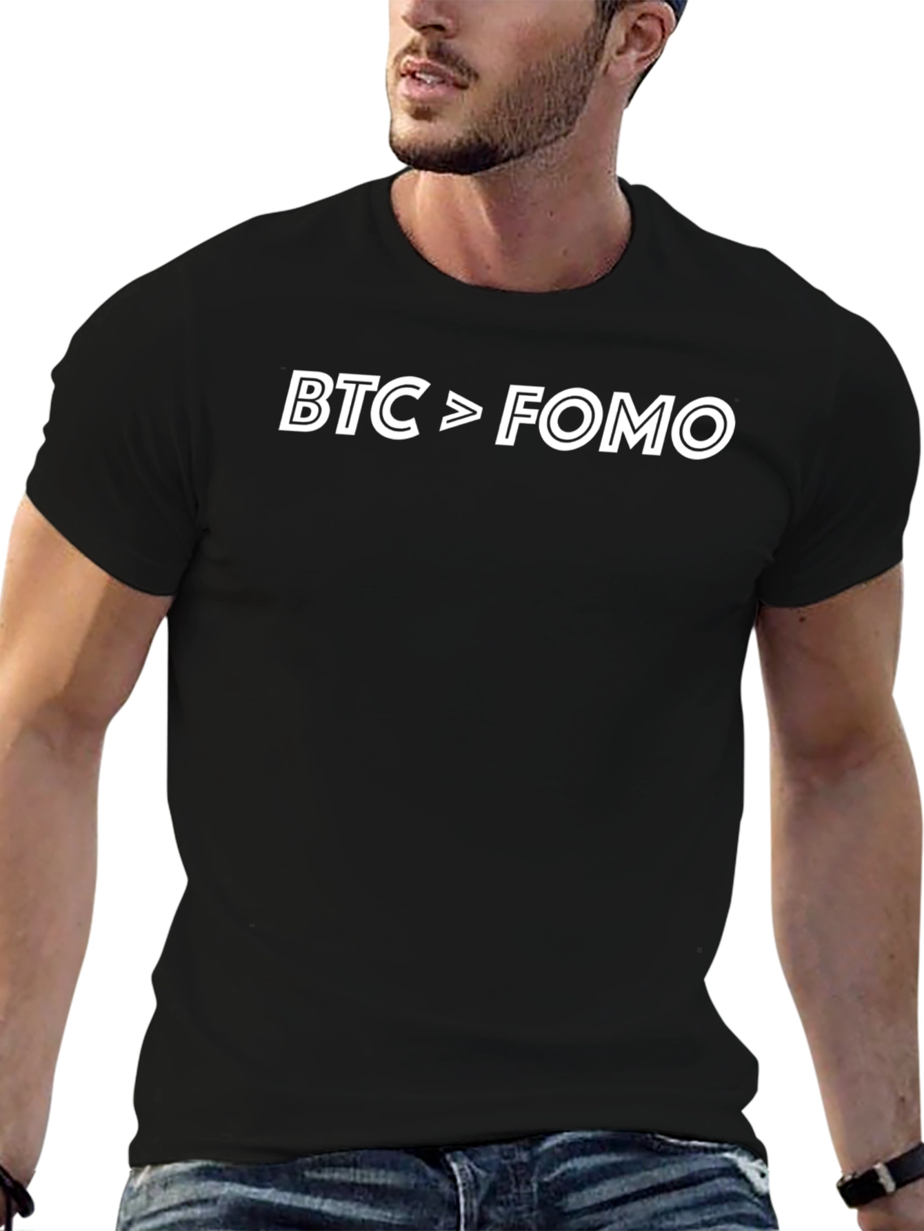BTC > FOMO Crypto T-Shirt