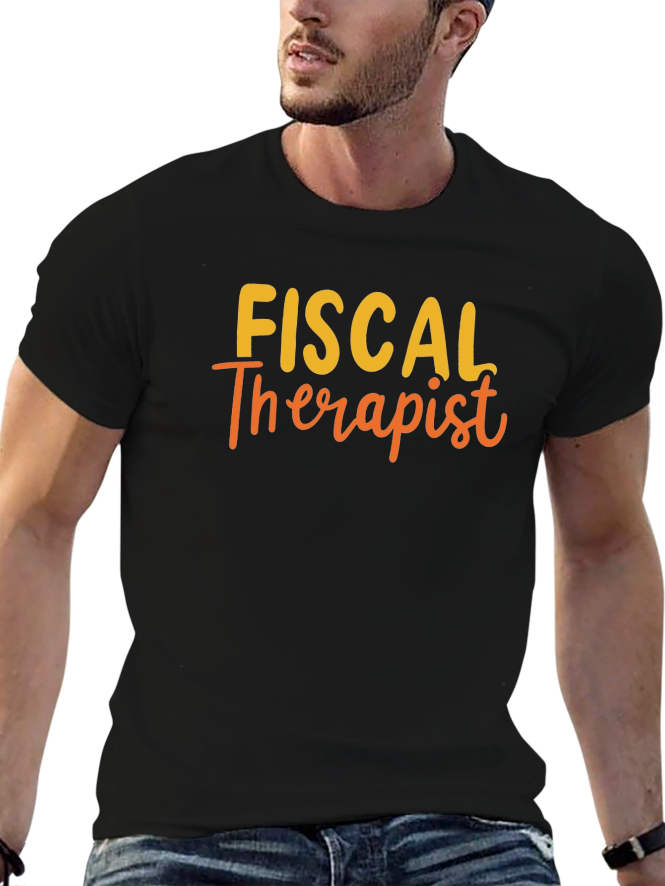 Fiscal Therapist Funny Black T-Shirt