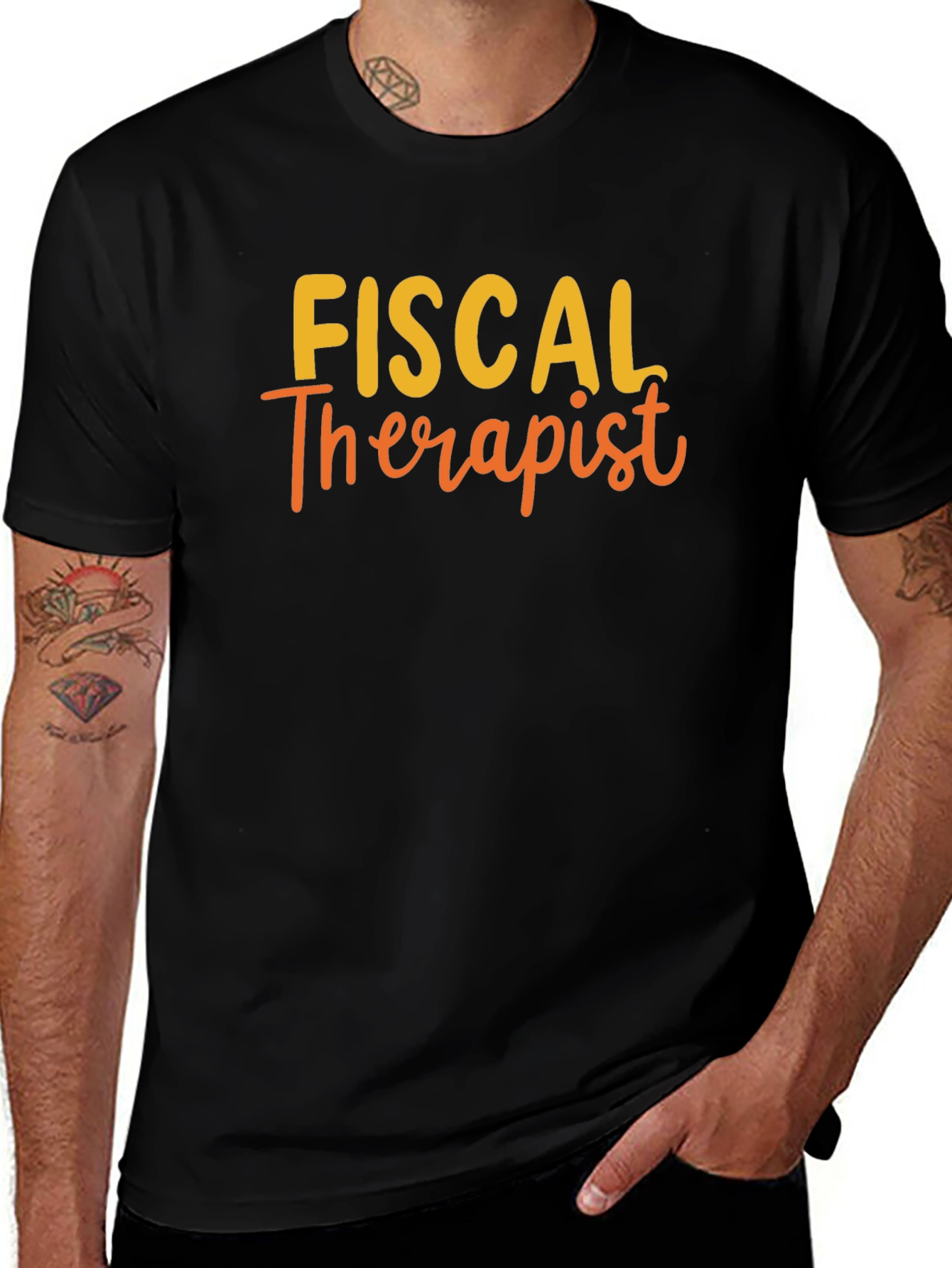Fiscal Therapist Funny Black T-Shirt