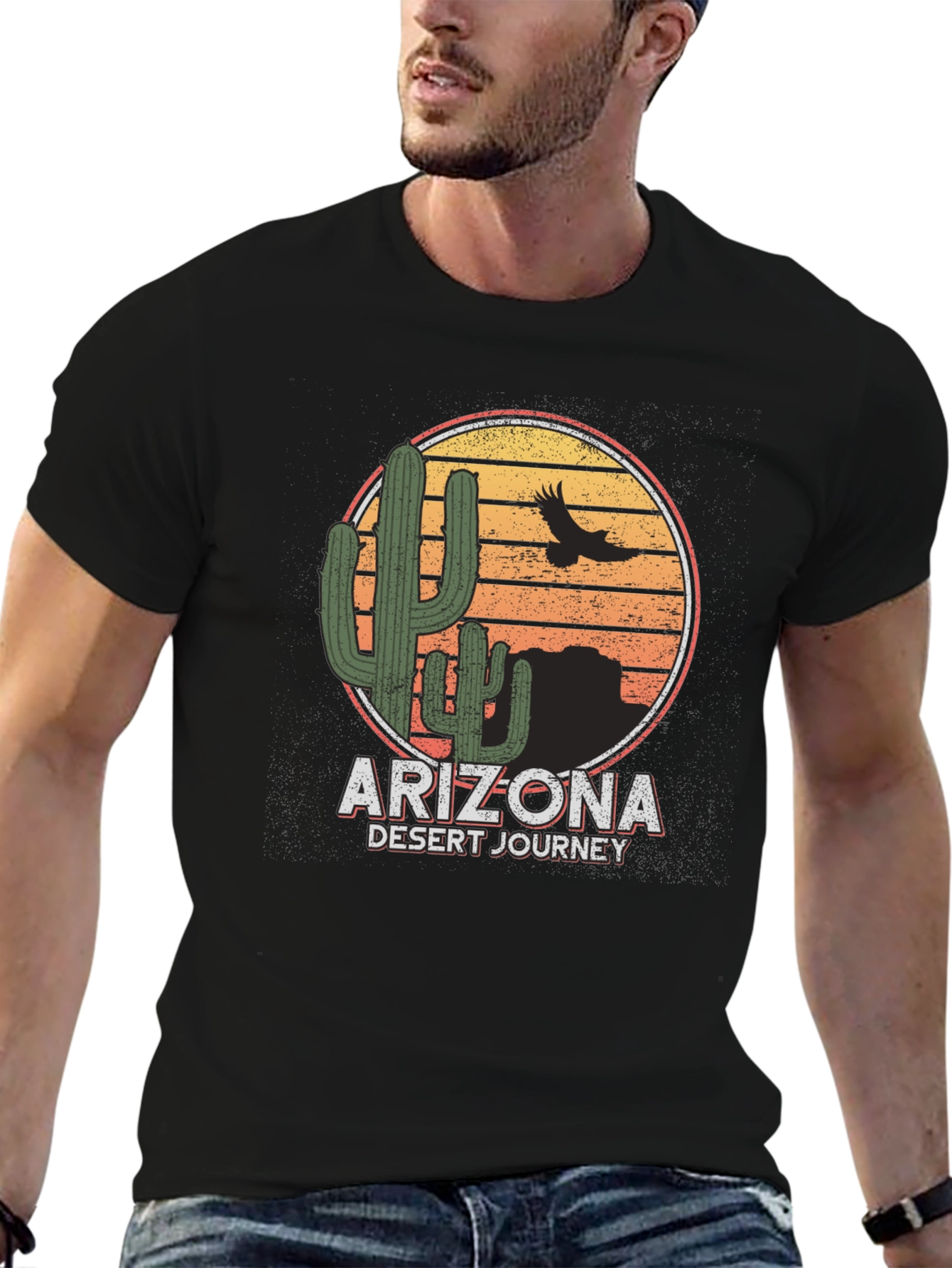 Arizona Desert Journey Graphic Tee - Black