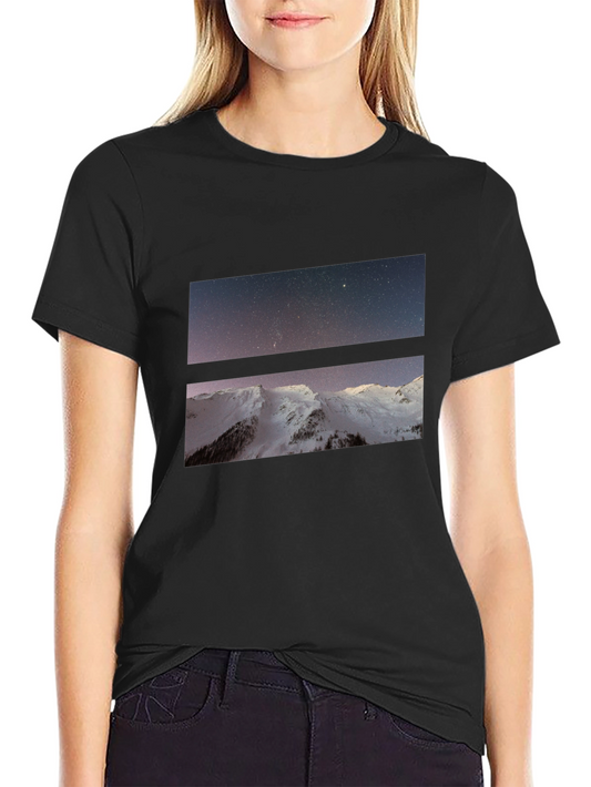Mountain Starry Sky Graphic Tee