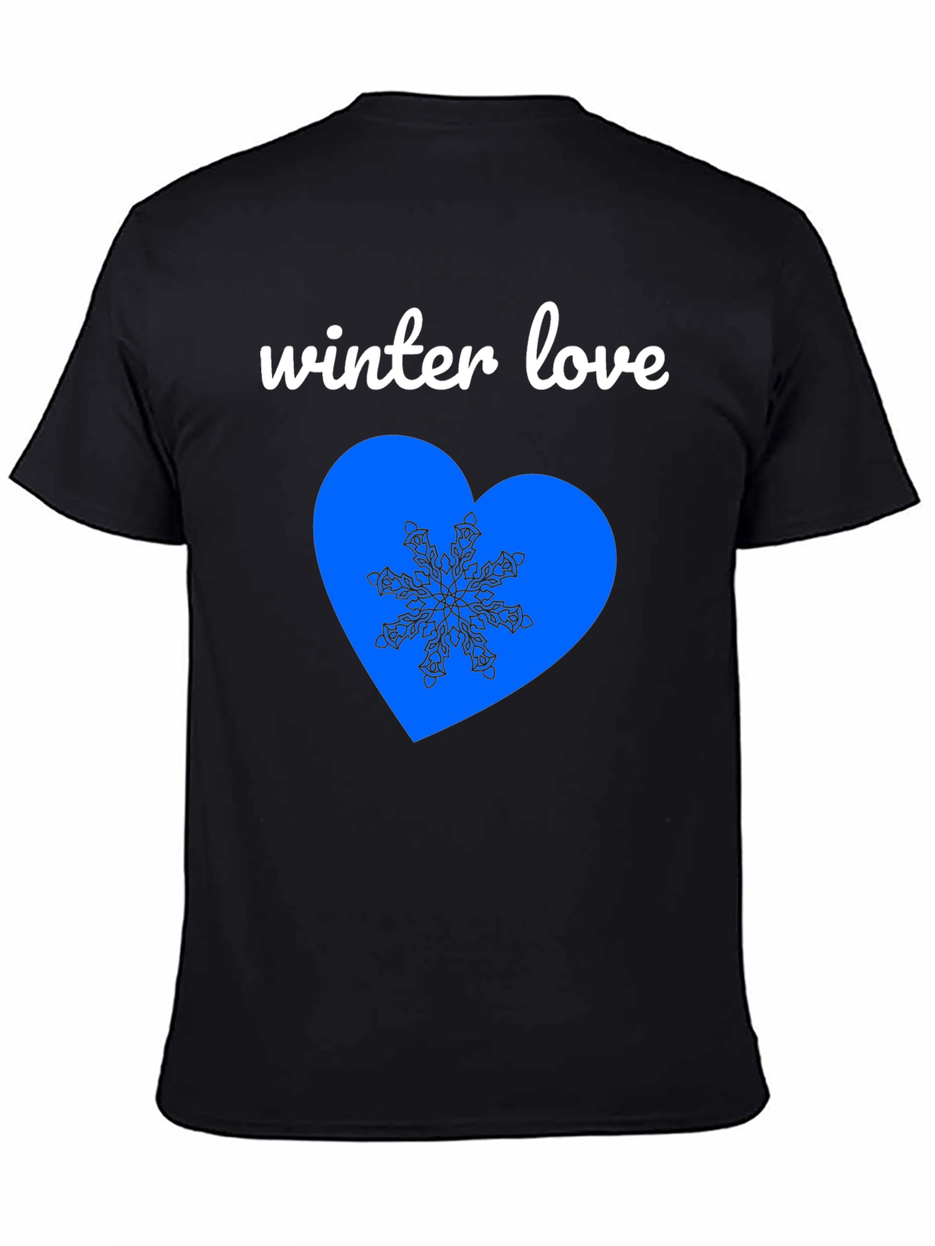 Winter Love Graphic Tee - Black