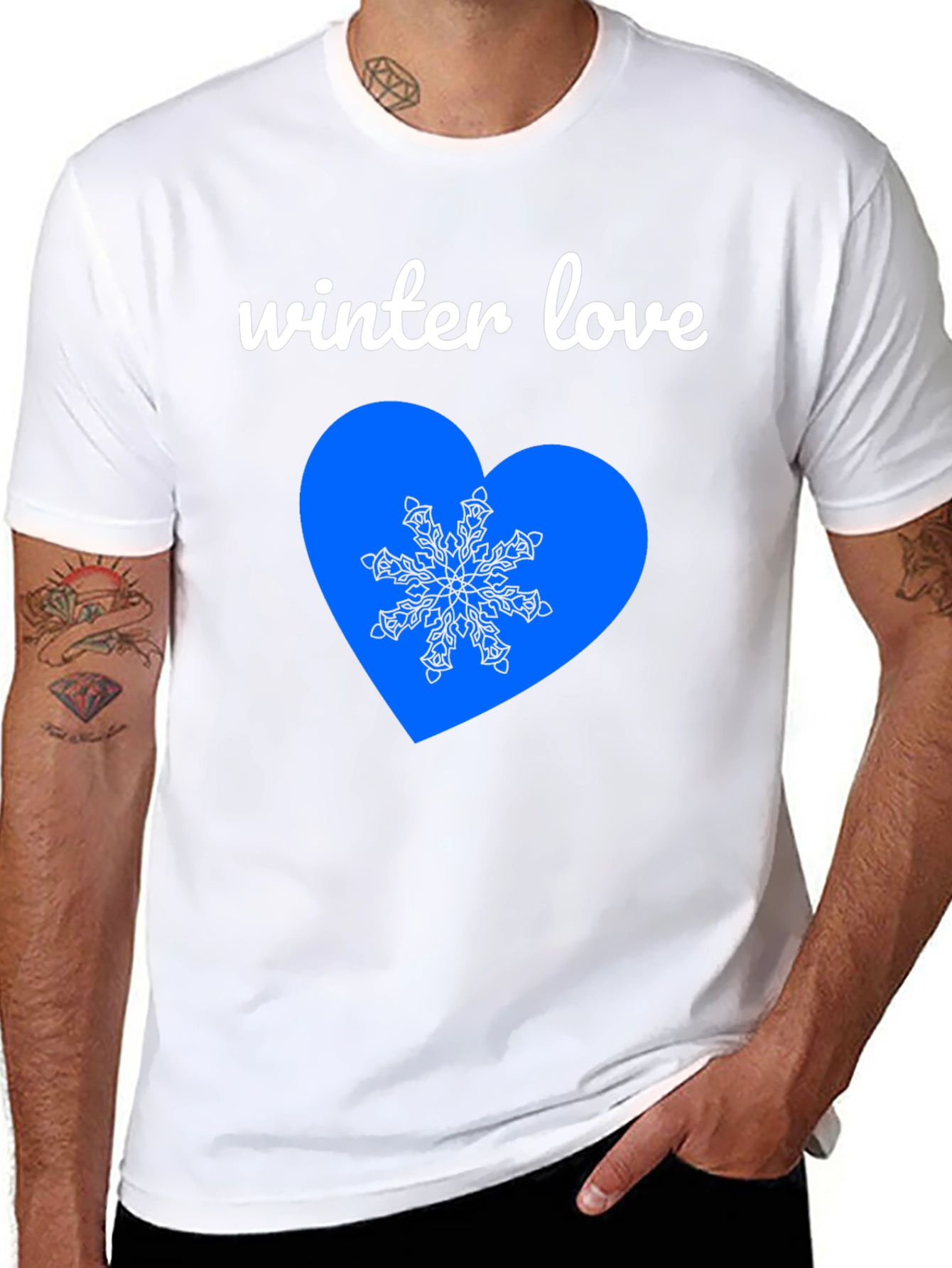 Winter Love Graphic Tee - Black