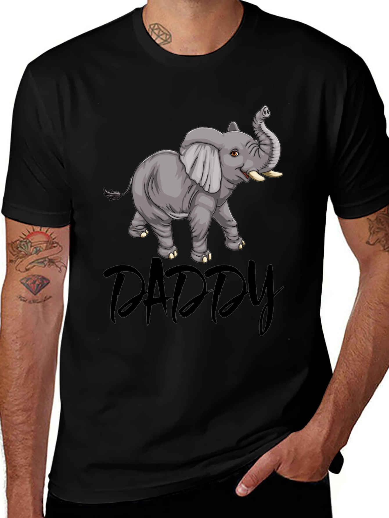 Daddy Elephant T-Shirt - Cute Family Matching Tee