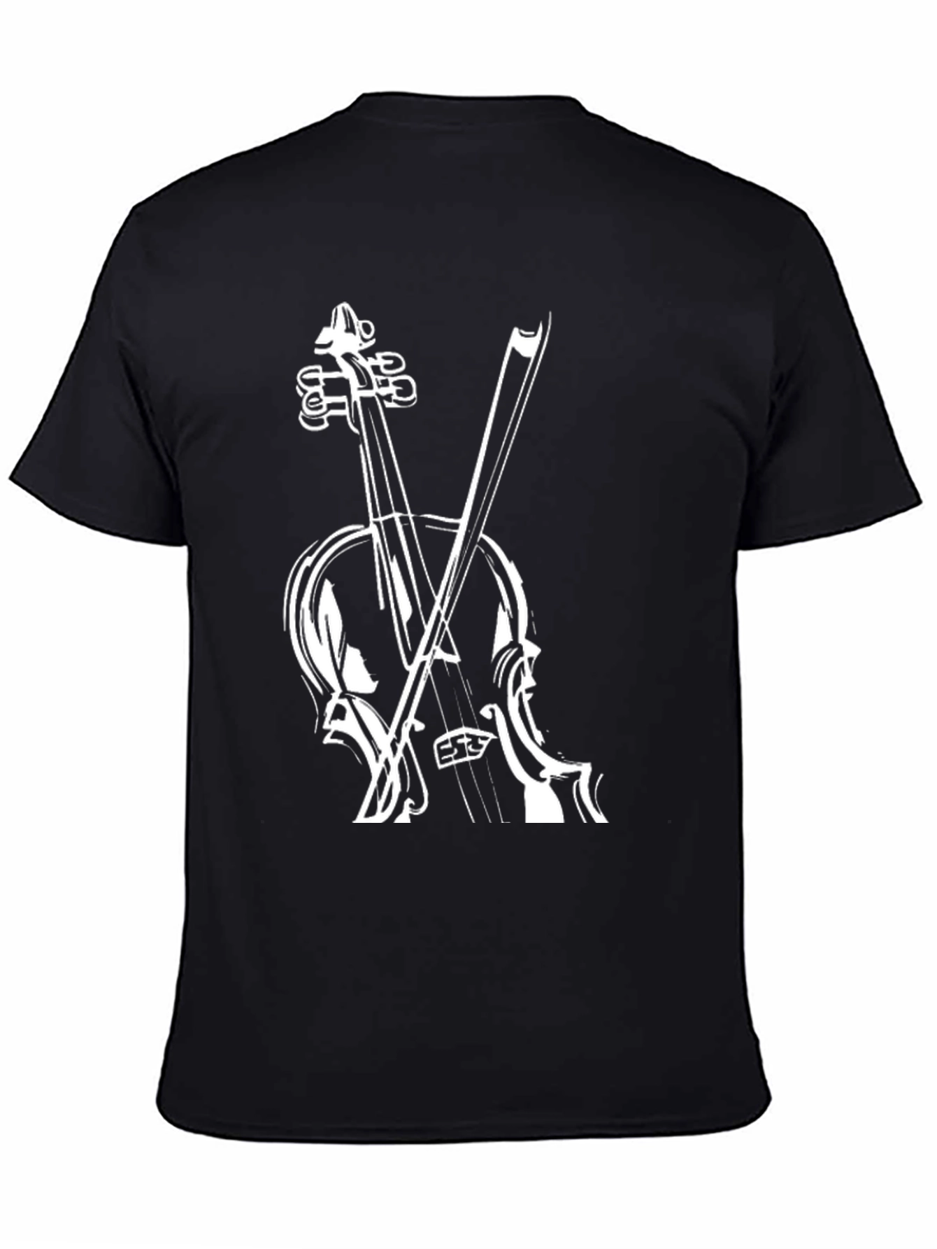 Violin Graphic Black T-Shirt