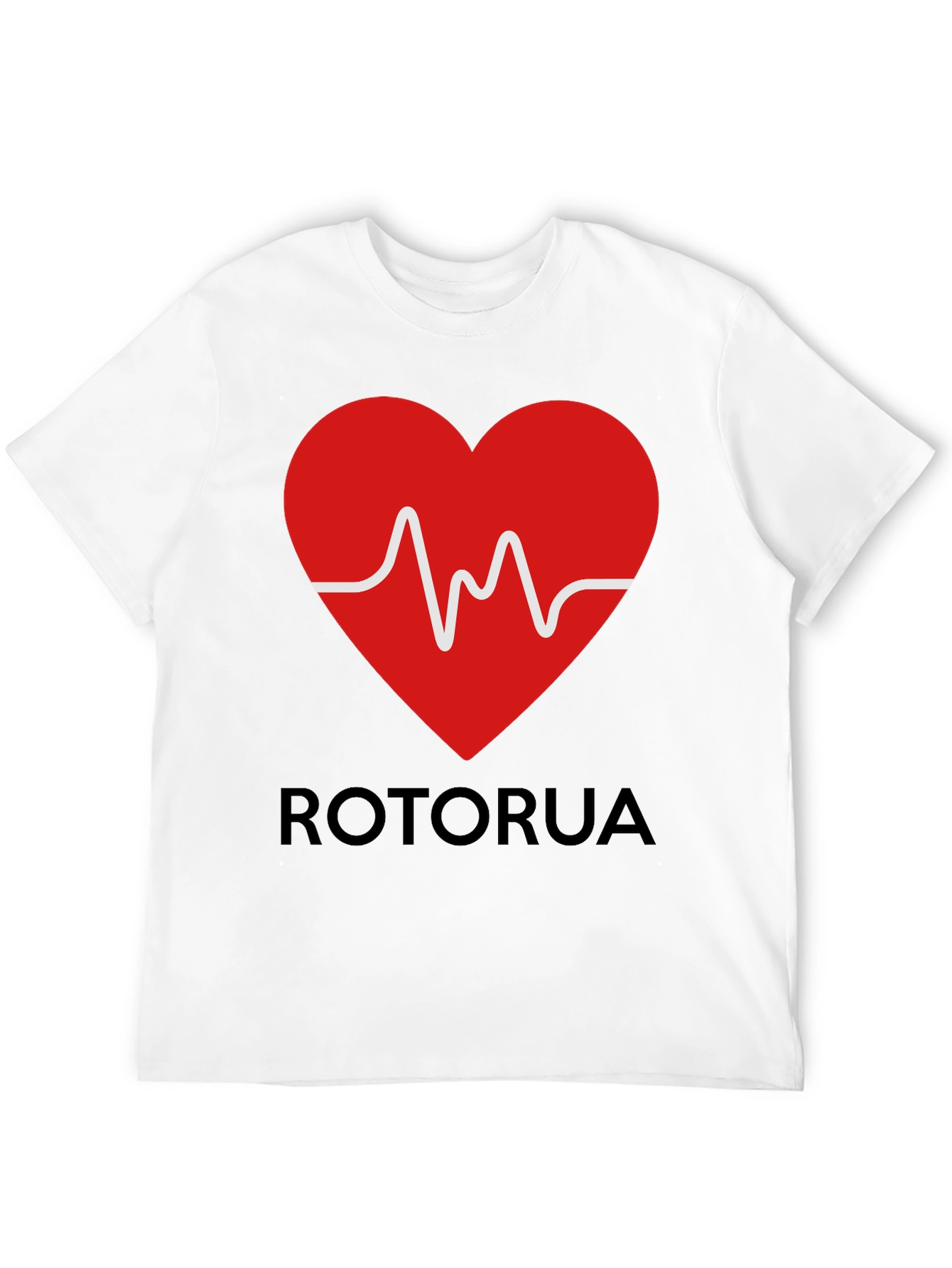 Rotorua Heartbeat T-Shirt - Black