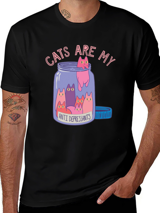 Cats Are My Antidepressants Graphic Tee