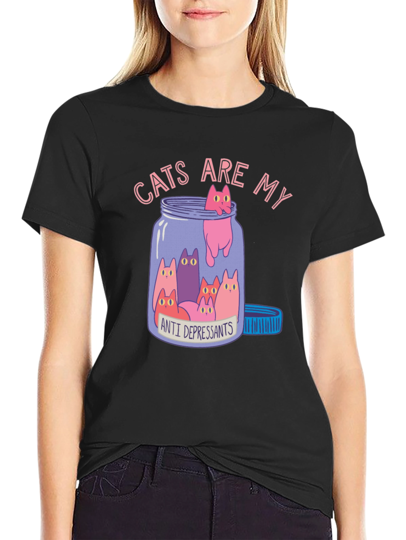 Cats Are My Antidepressants Graphic Tee