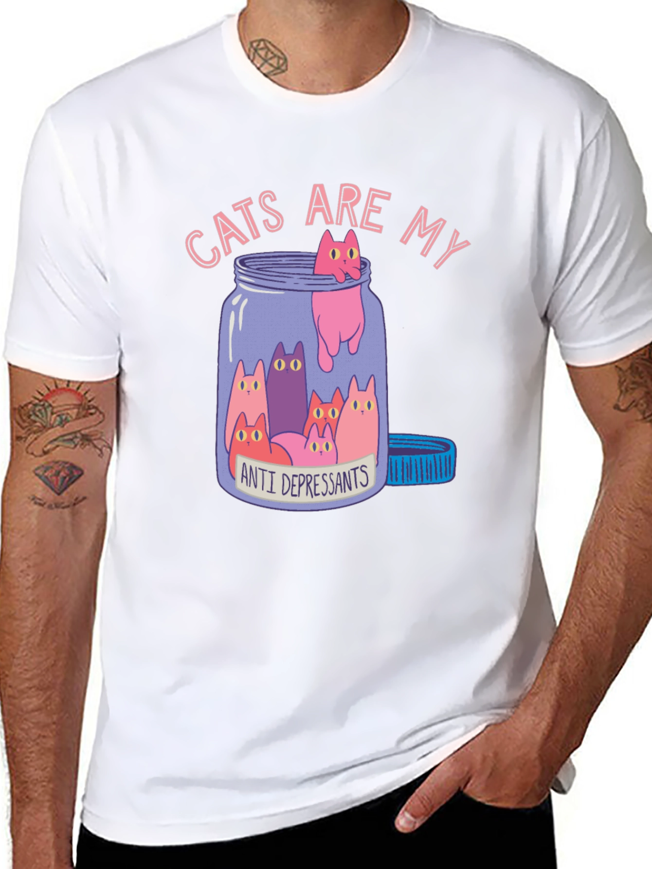 Cats Are My Antidepressants Graphic Tee