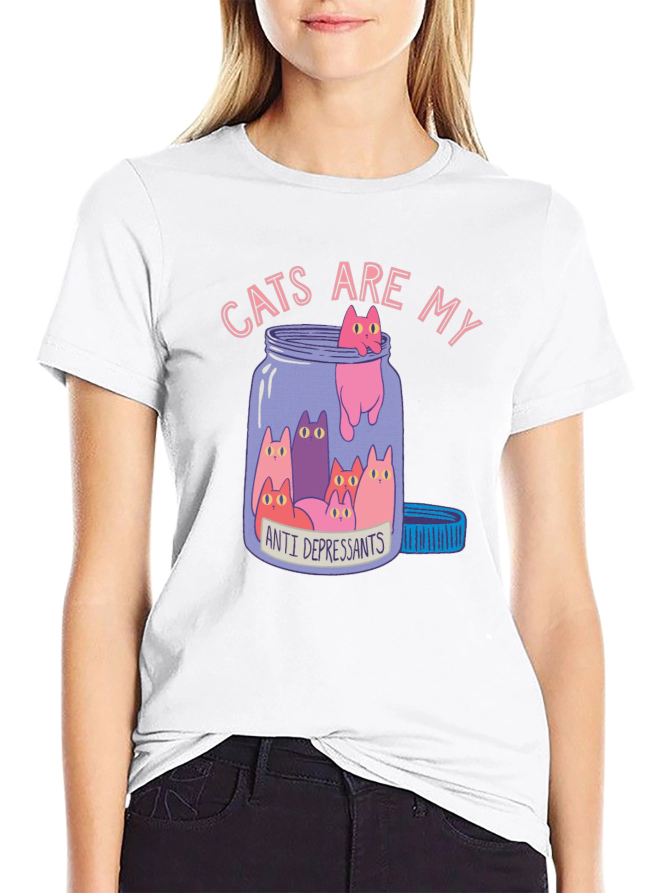 Cats Are My Antidepressants Graphic Tee