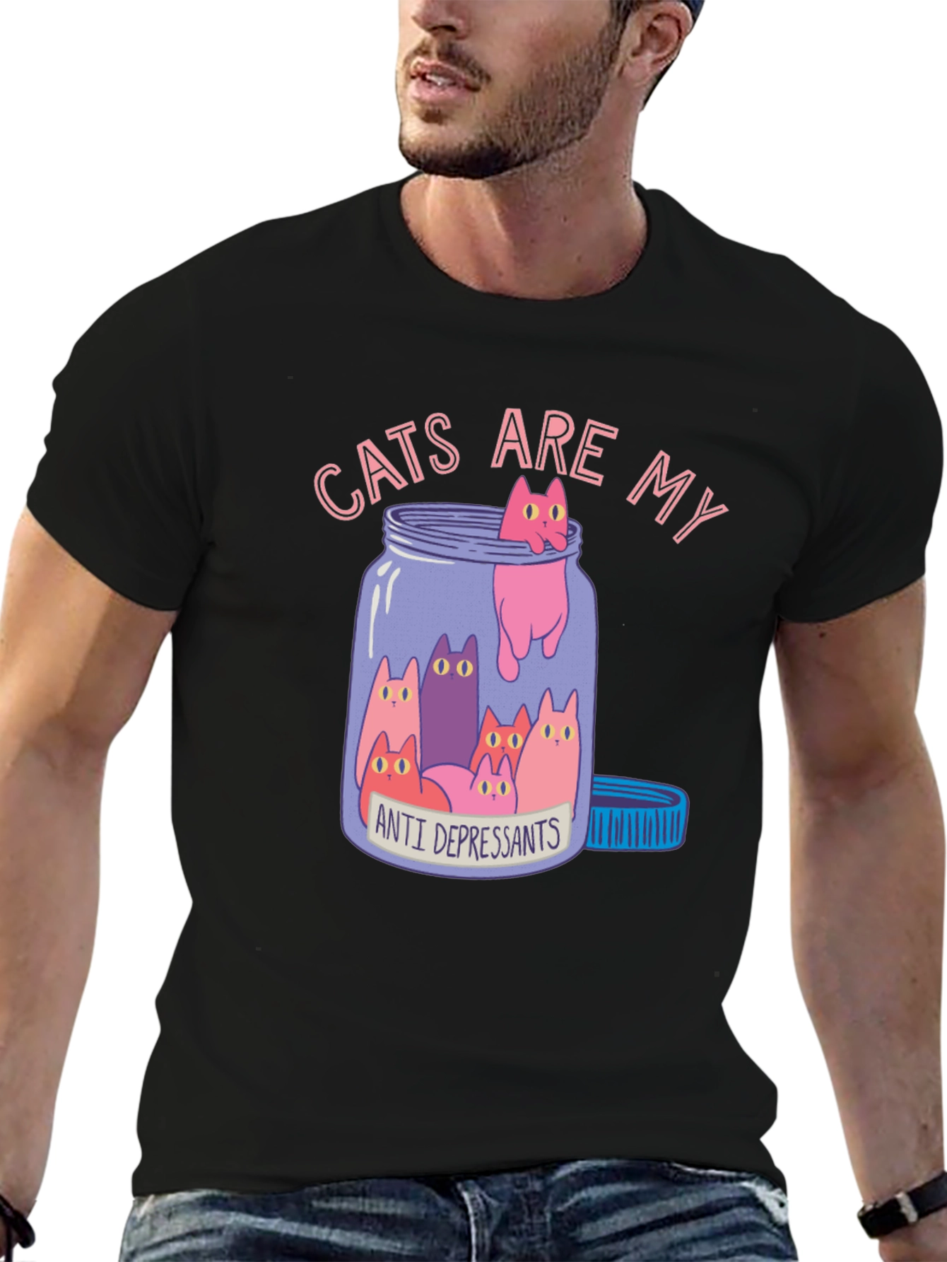 Cats Are My Antidepressants Graphic Tee