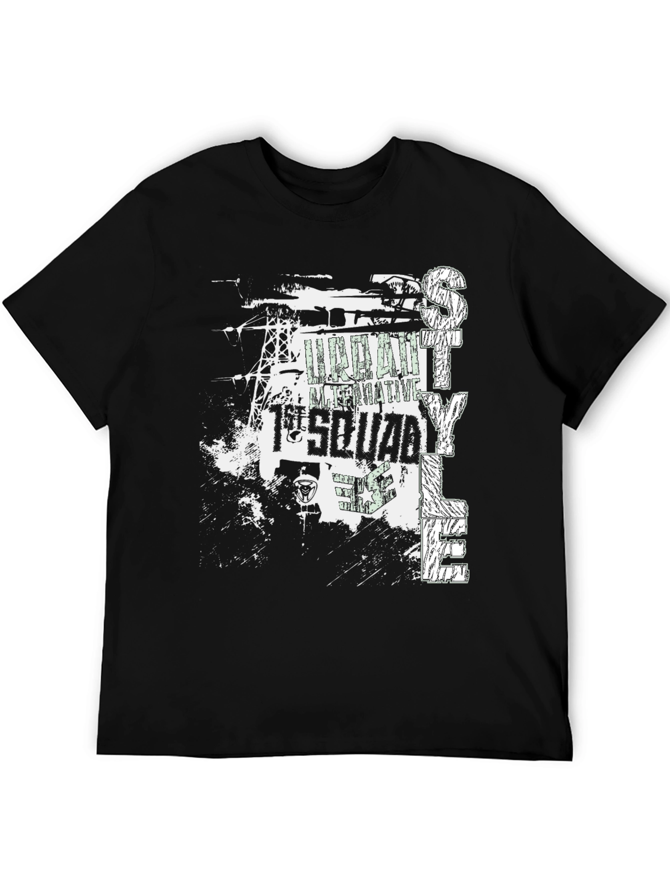 Urban Style Black Graphic Tee