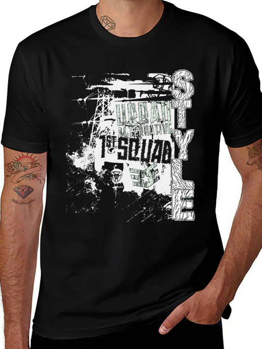 Urban Style Black Graphic Tee