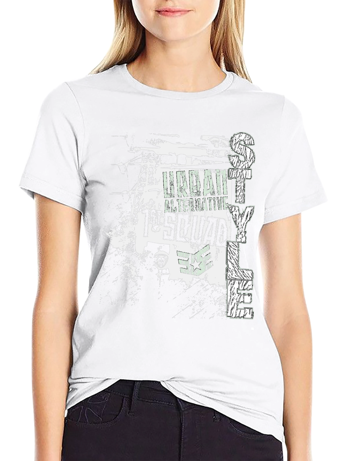 Urban Style Black Graphic Tee