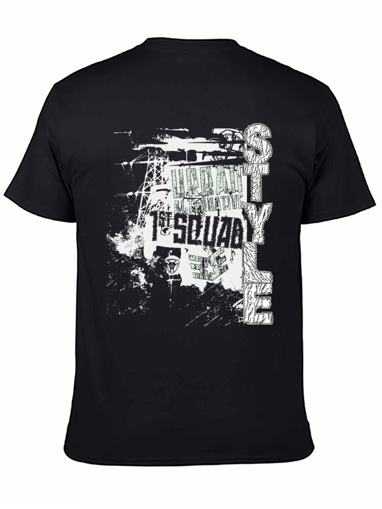 Urban Style Black Graphic Tee