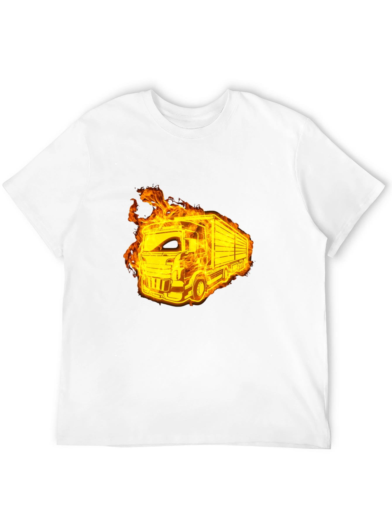 Flaming Truck Black T-Shirt