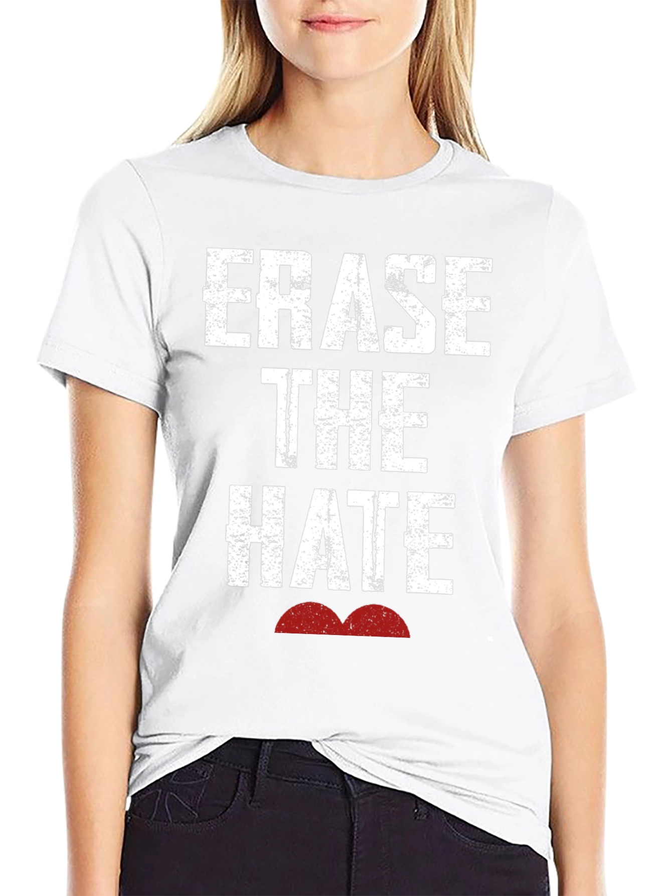 Erase The Hate Graphic T-Shirt - Black