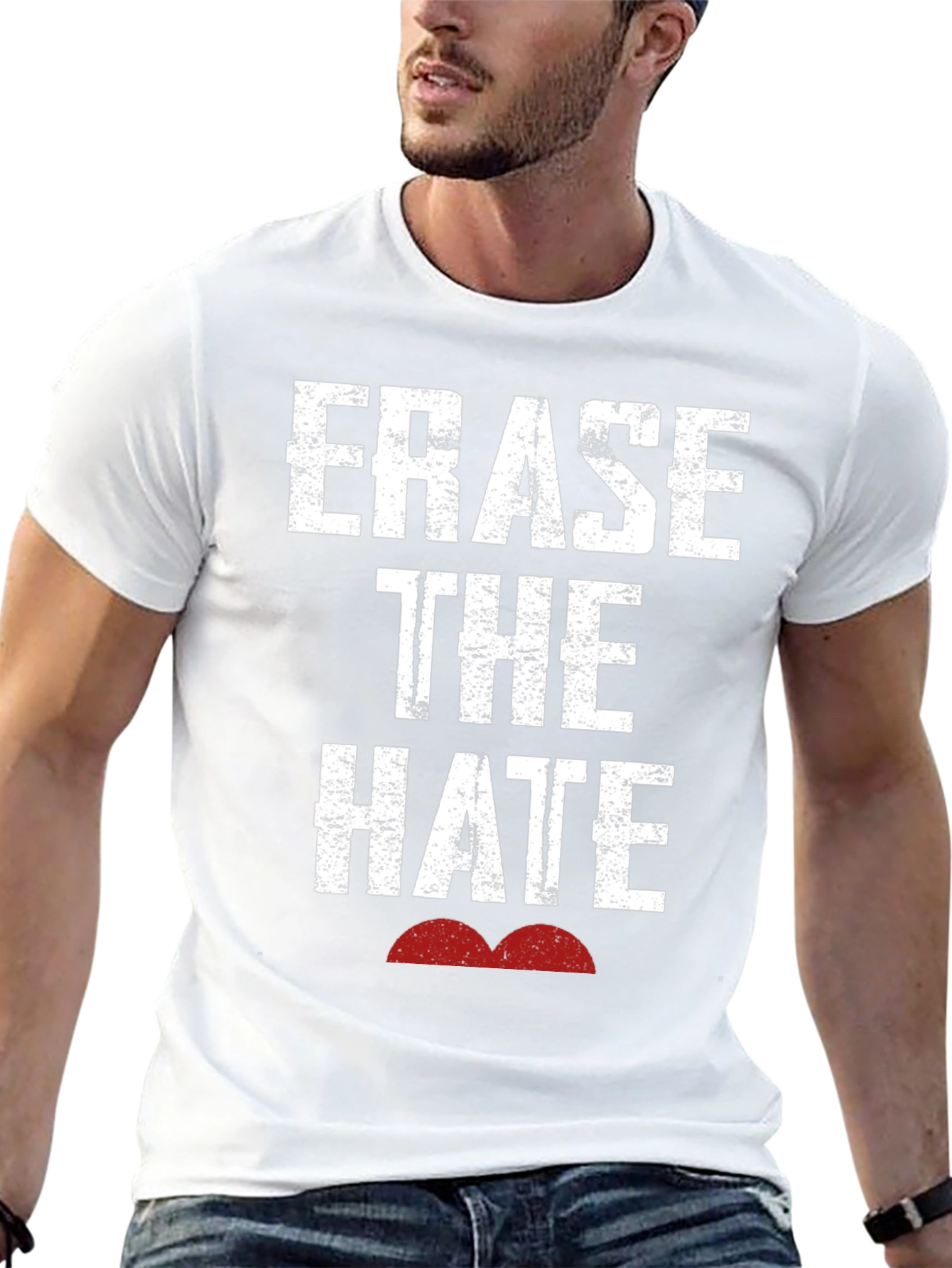Erase The Hate Graphic T-Shirt - Black