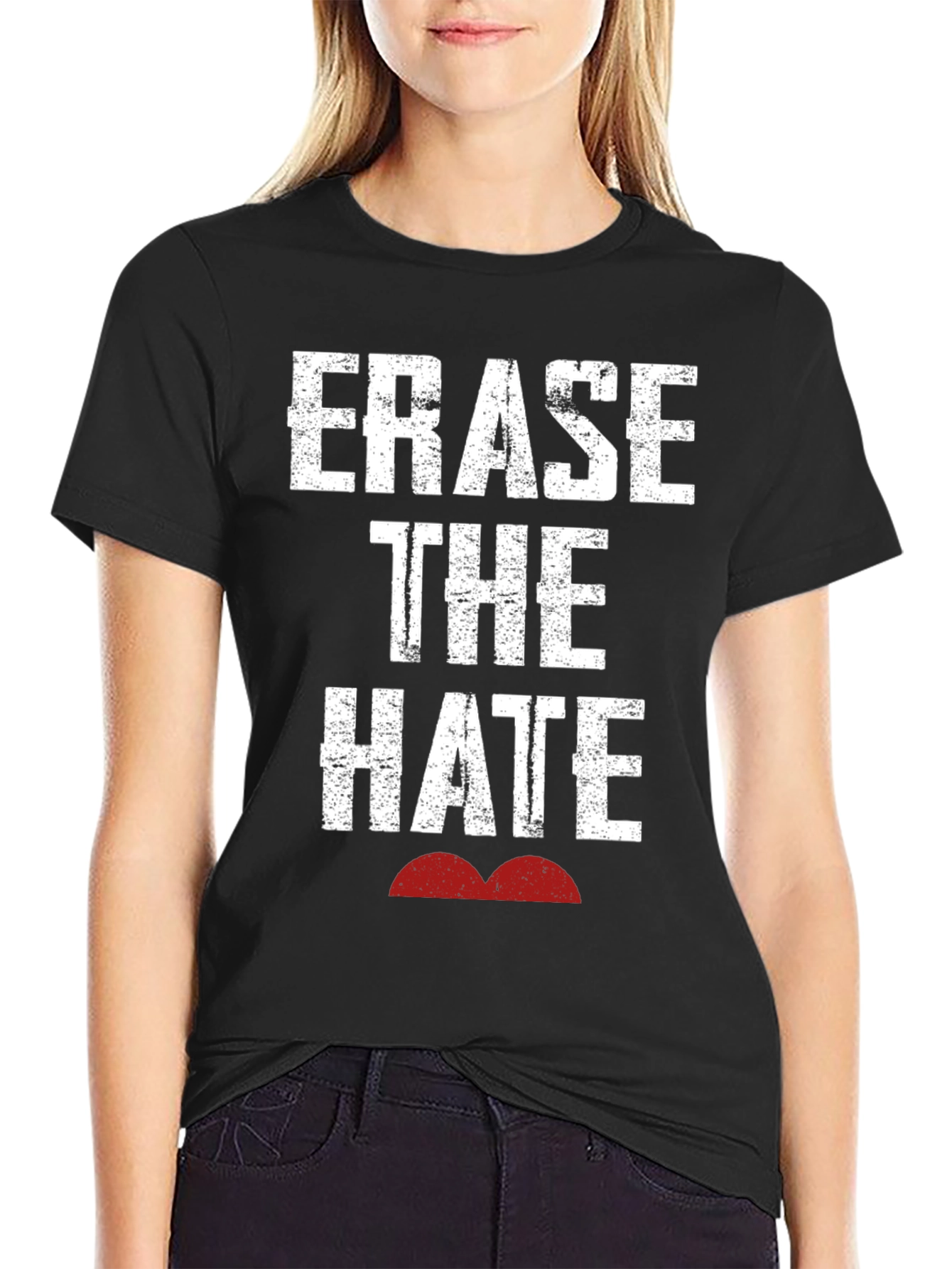 Erase The Hate Graphic T-Shirt - Black