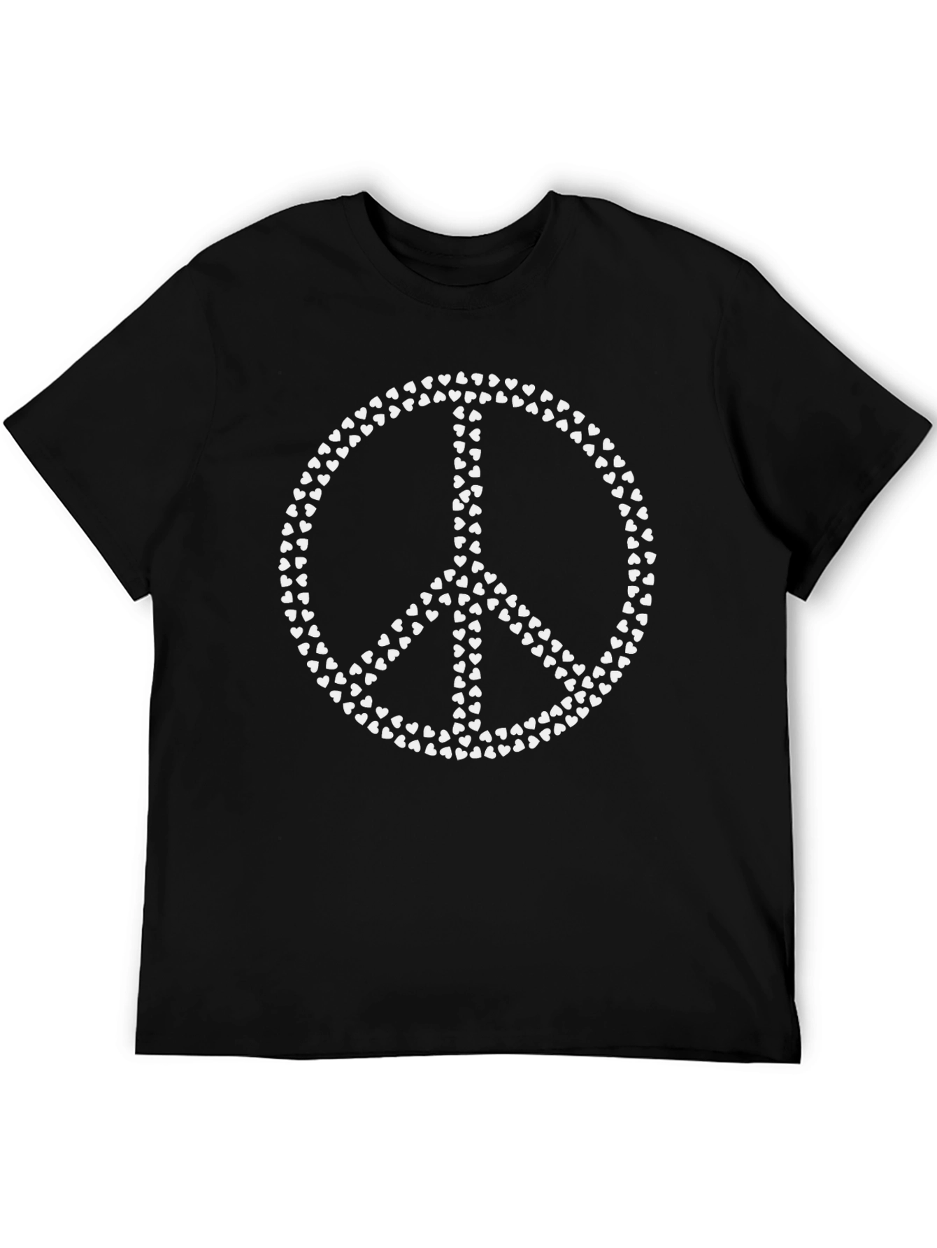 Heart Peace Sign Black T-Shirt