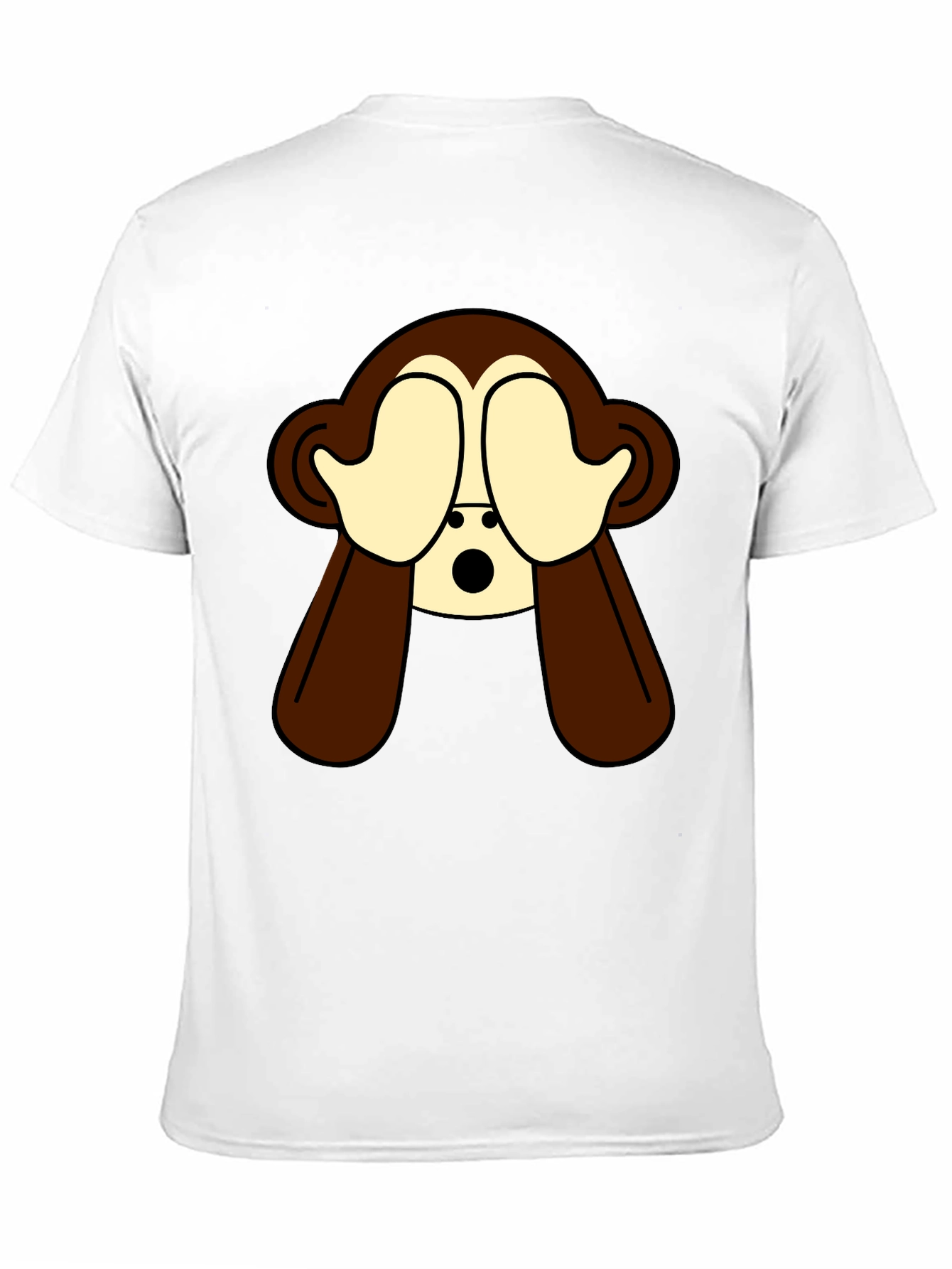 Hear No Evil Monkey Graphic Tee - Black Cotton