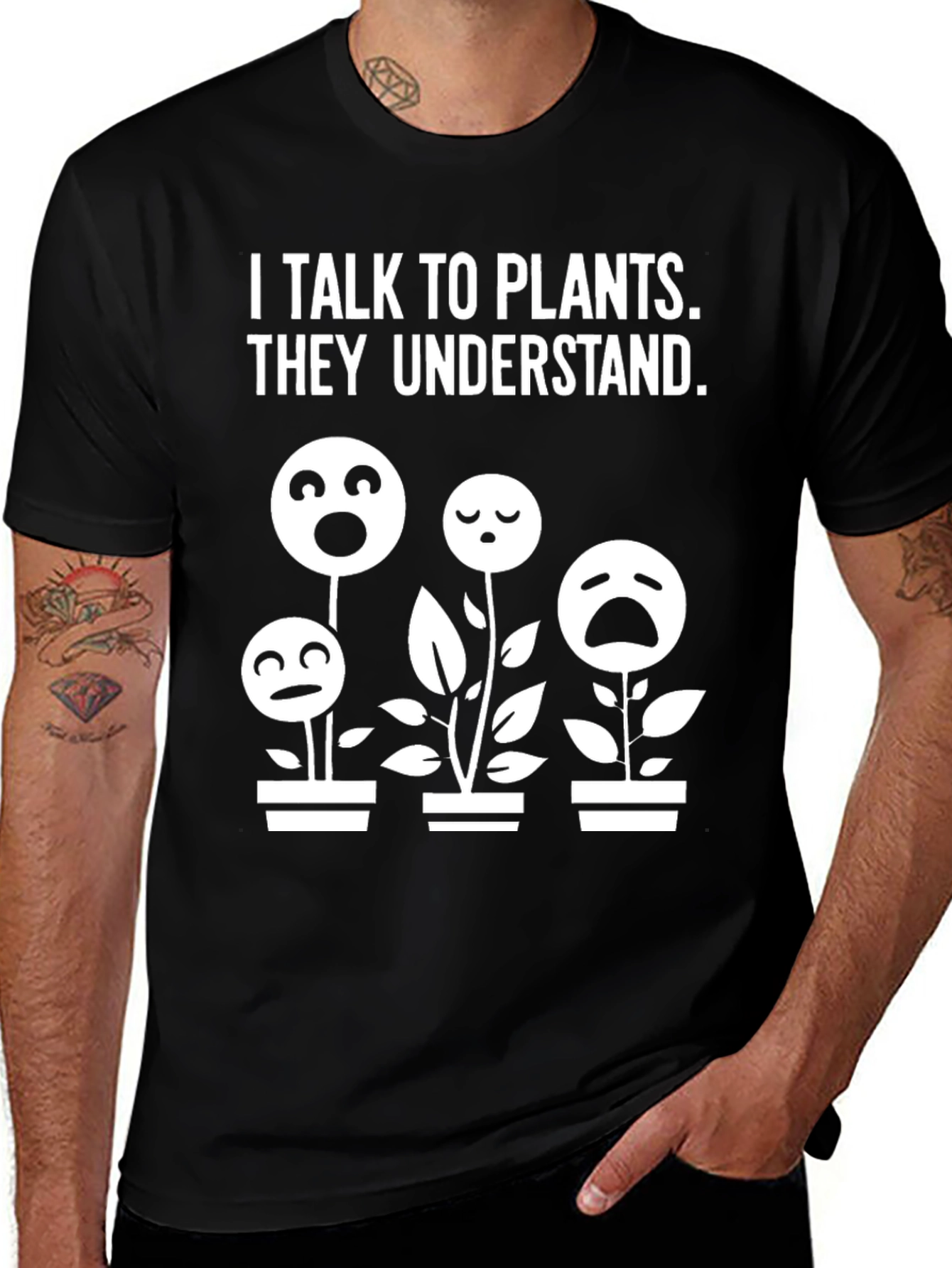 I Talk to Plants Funny Graphic Tee
