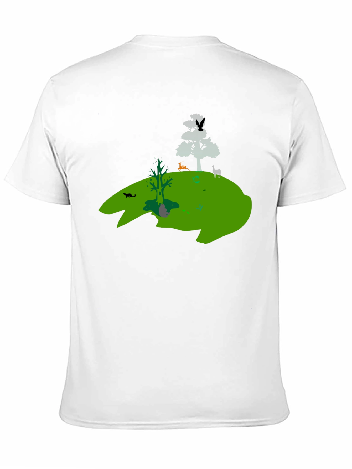 Nature Silhouette Graphic Black T-Shirt