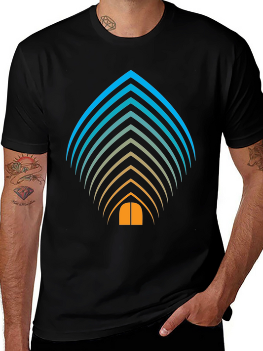 Abstract Striped Tee: Modern Graphic T-Shirt