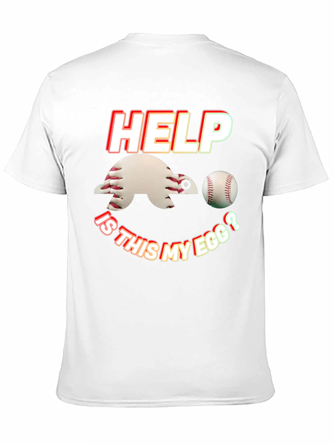 Baseball Turtle T-Shirt - Help Is This My Egg?