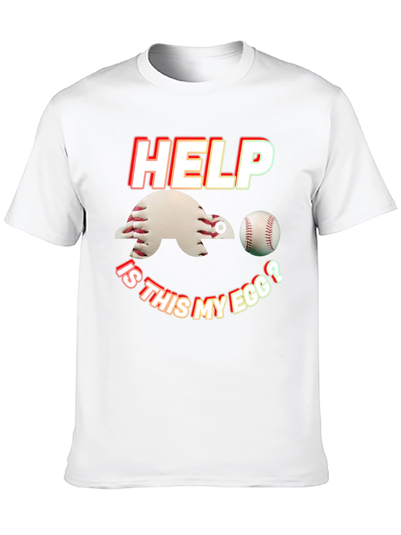 Baseball Turtle T-Shirt - Help Is This My Egg?