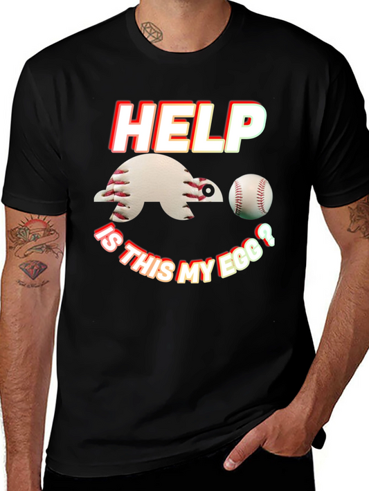 Baseball Turtle T-Shirt - Help Is This My Egg?