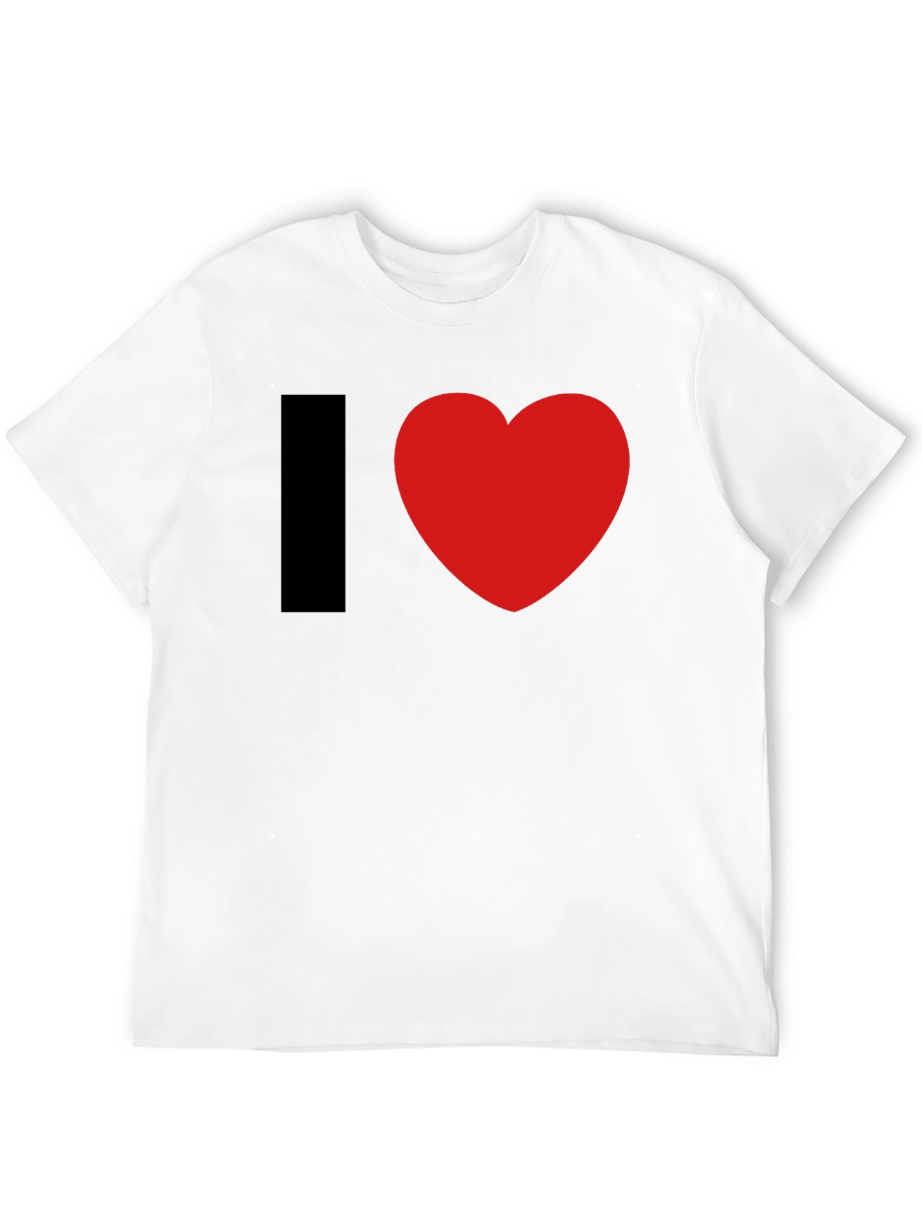 I Heart Graphic Tee - Black Cotton Blend T-Shirt